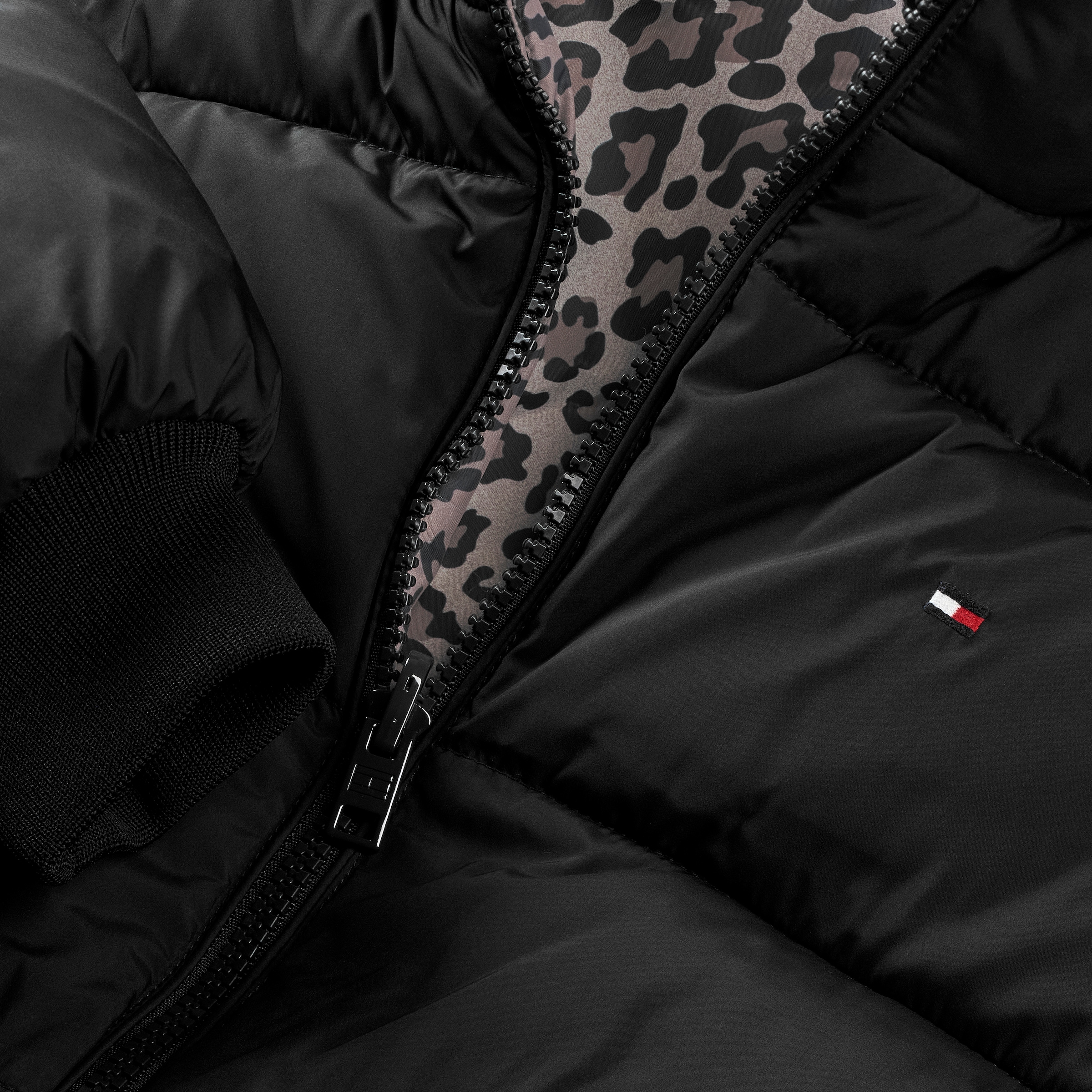Tommy Hilfiger Wendejacke »REVERSIBLE STRIPE PUFFER BOMBER«, ohne Kapuze, Kinder bis 16 Jahre