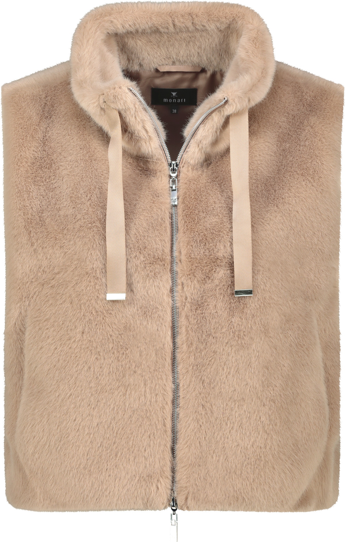 Monari Fellimitatweste »Weste fake fur«, Regular fit mit Rundhalsausschnitt