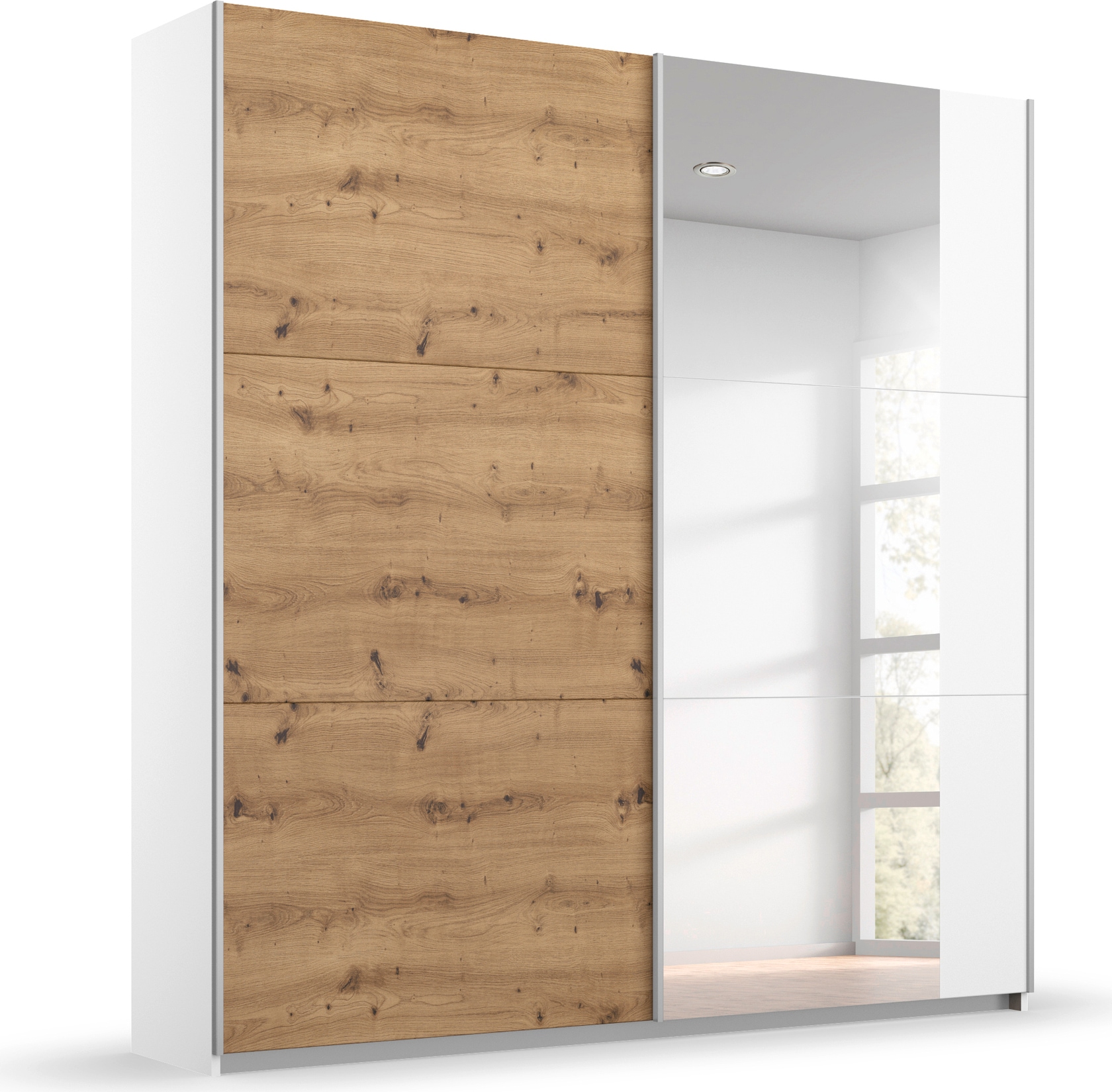 rauch Schwebetürenschrank "Kleiderschrank Schrank Garderobe AURELIO" 3 Ausstattungen BASIC/CLASSIC/PREMIUM (inkl. SOFT-CLOSE-FUNKTION), zeitloses Design, viele Farben, Breiten 175/218/261 cm MADE IN GERMANY