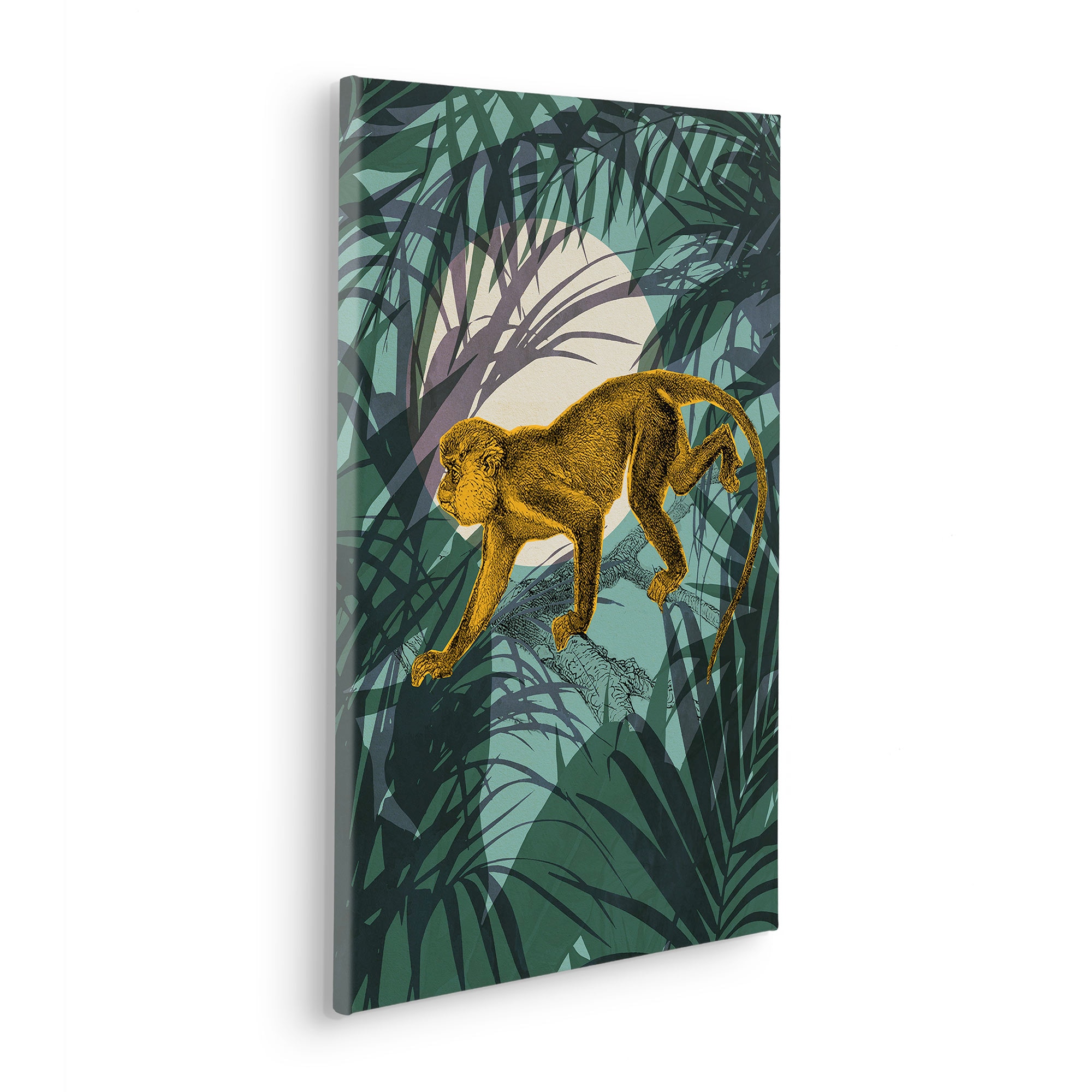 Komar Leinwandbild "Sneaky Monkey - Größe 40 x 60 cm" Natur 1 Stk. tlg. Kei günstig online kaufen