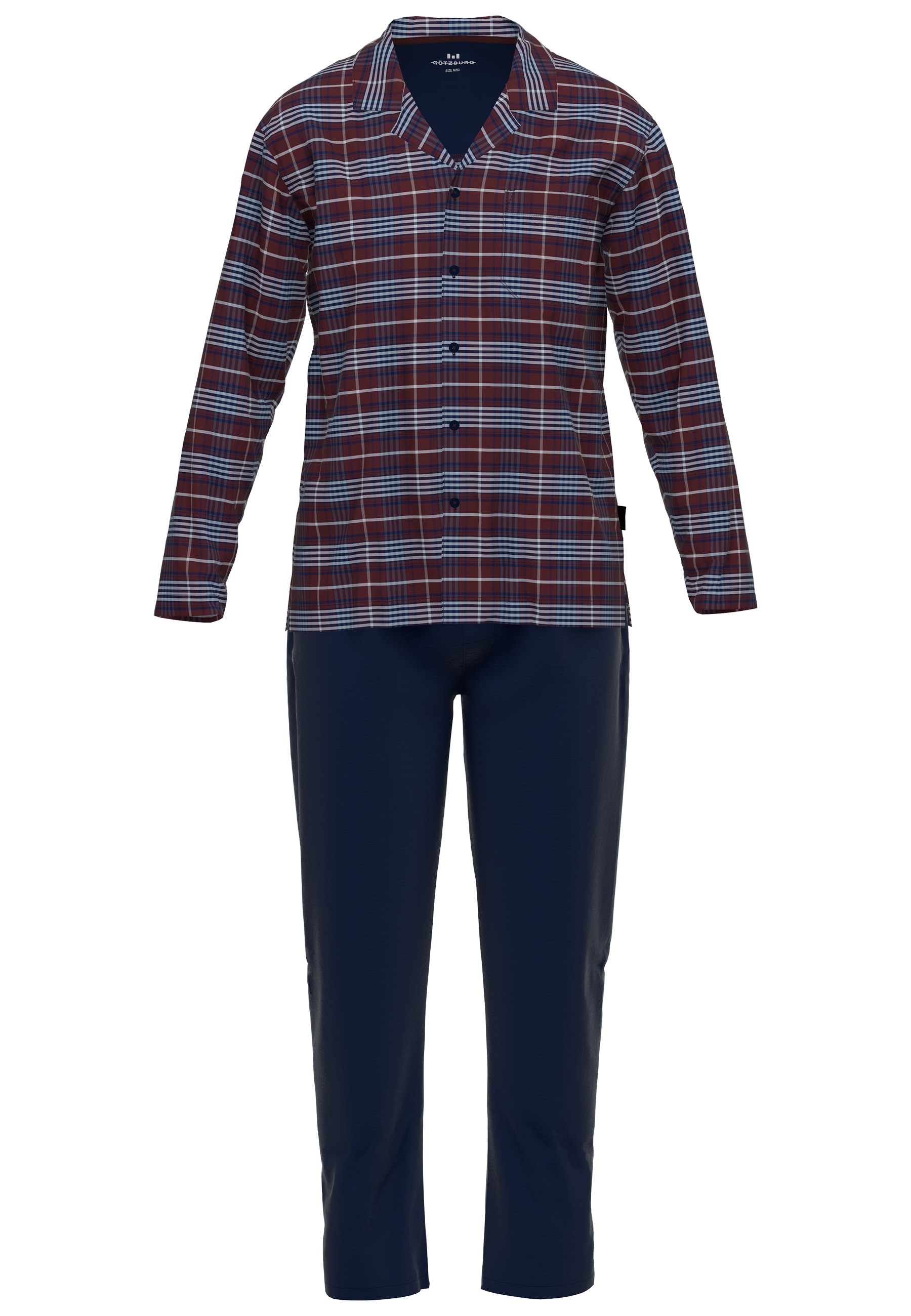 GÖTZBURG Pyjama "Zartbitter" 2 Stk. tlg., Langarm, lange Hose, V-Ausschnitt günstig online kaufen