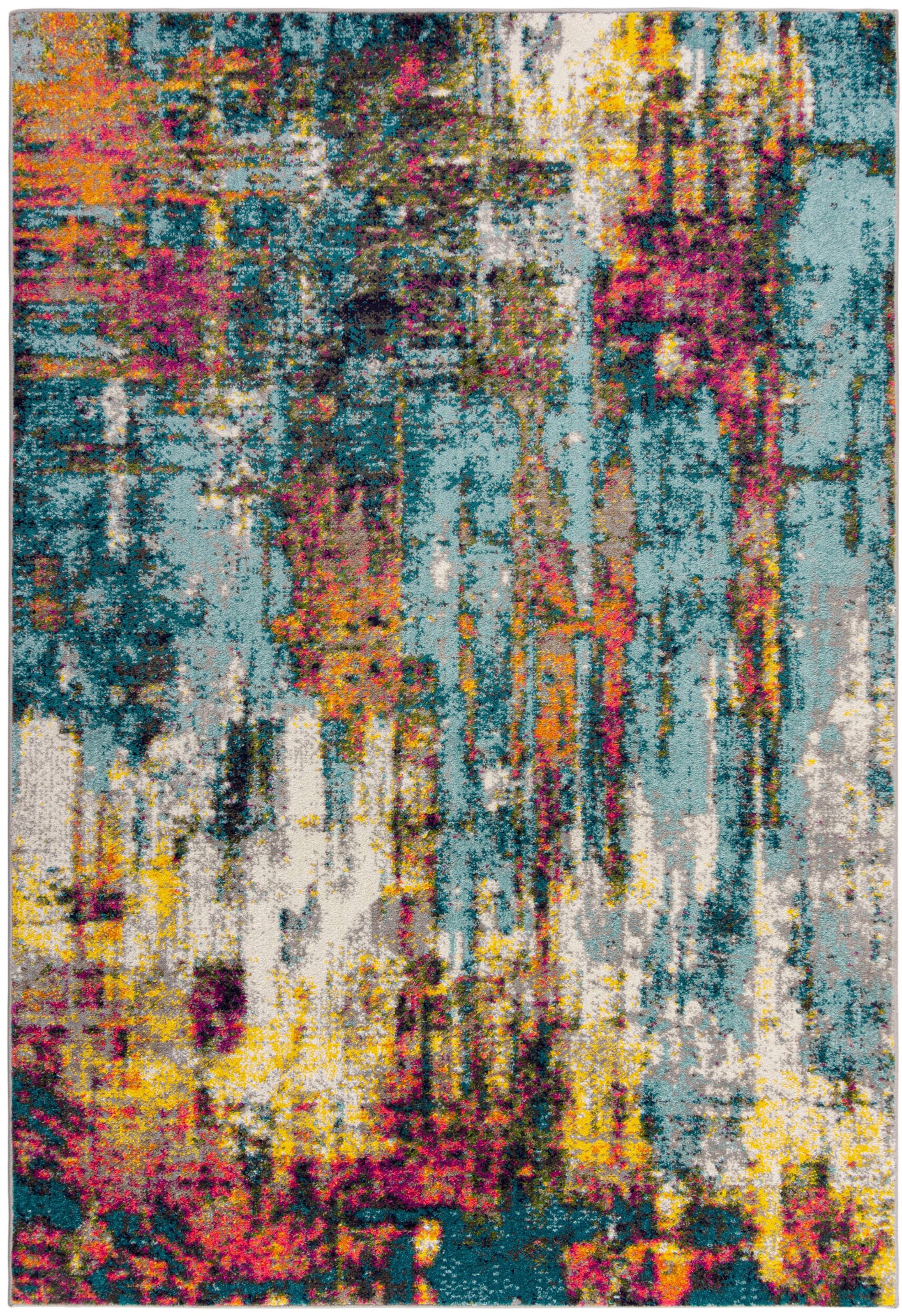 FLAIR RUGS Teppich »Abstraction«, rechteckig, Vintage Design, mehrfarbig,  bunt kaufen | BAUR | Kurzflor-Teppiche