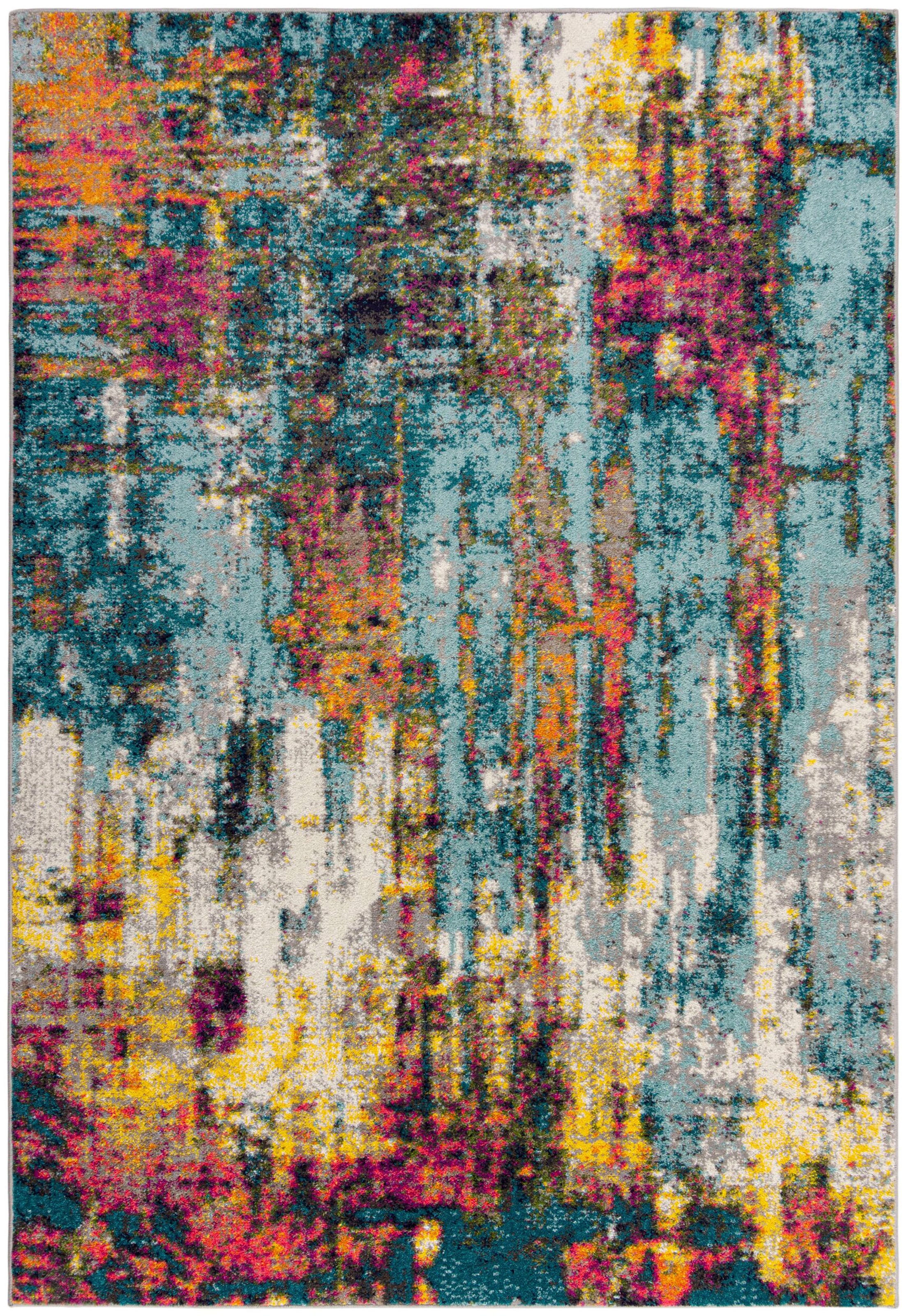 FLAIR RUGS "Abstraction" rechteckig 10 mm Höhe Moderner Multi-Teppich, Wohnzimmer, Schlafzimmer, Esszimmer