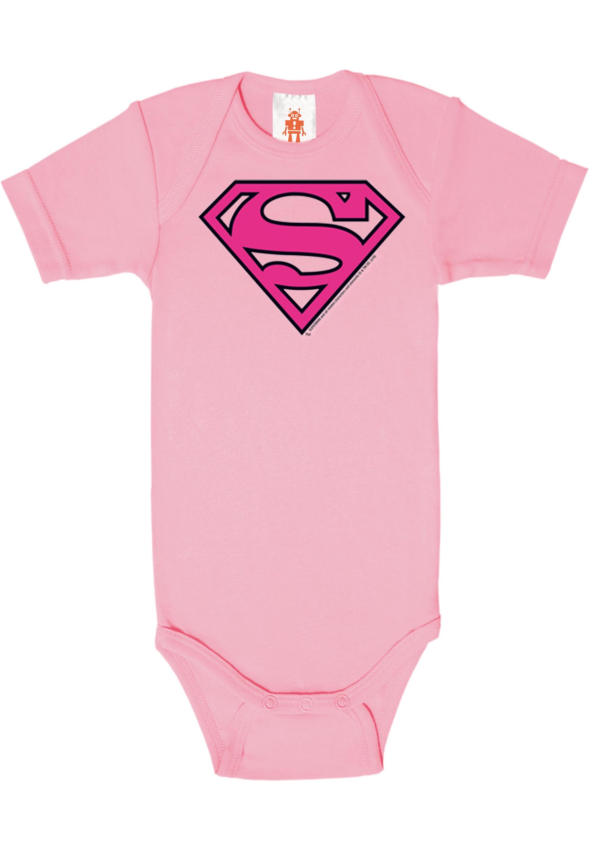 LOGOSHIRT Body "DC - Superman Logo (Pink)", mit coolem Print