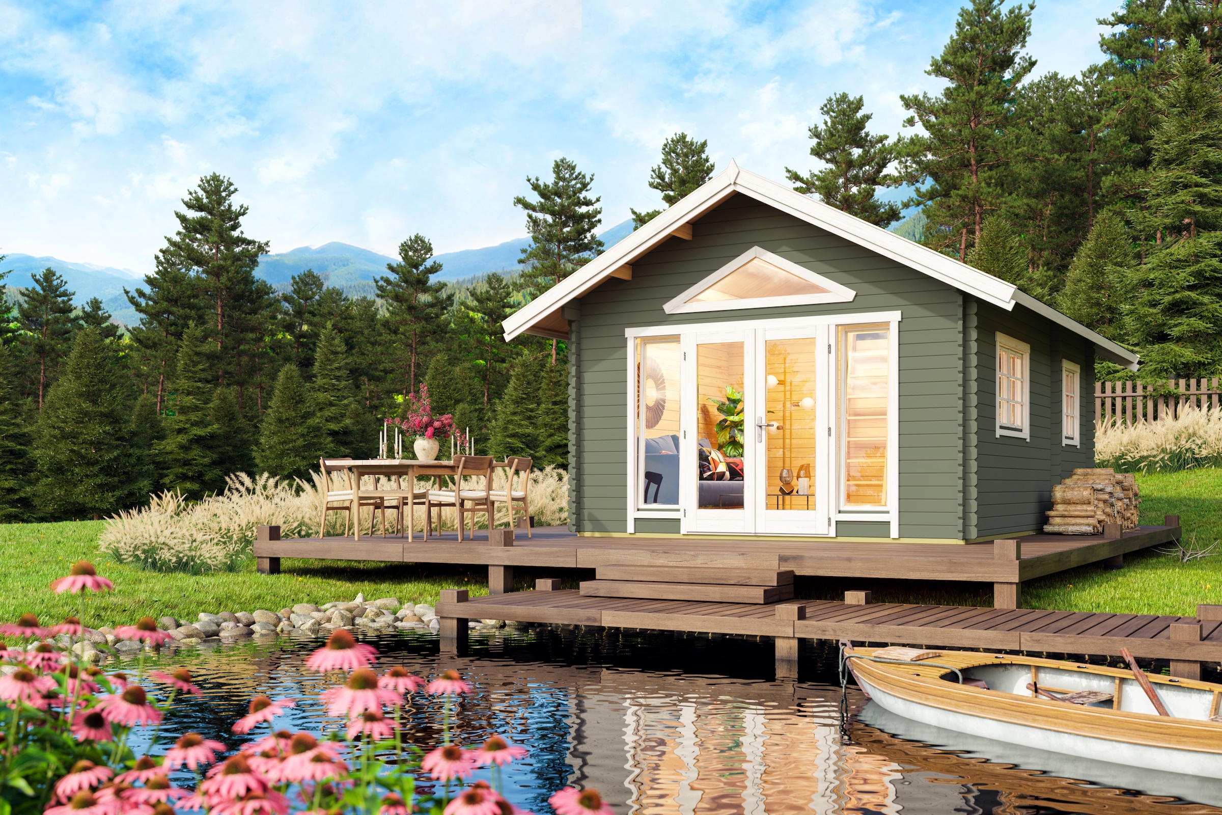 Nordic Holz Gartenhaus "CAROLINE 2.2" günstig online kaufen