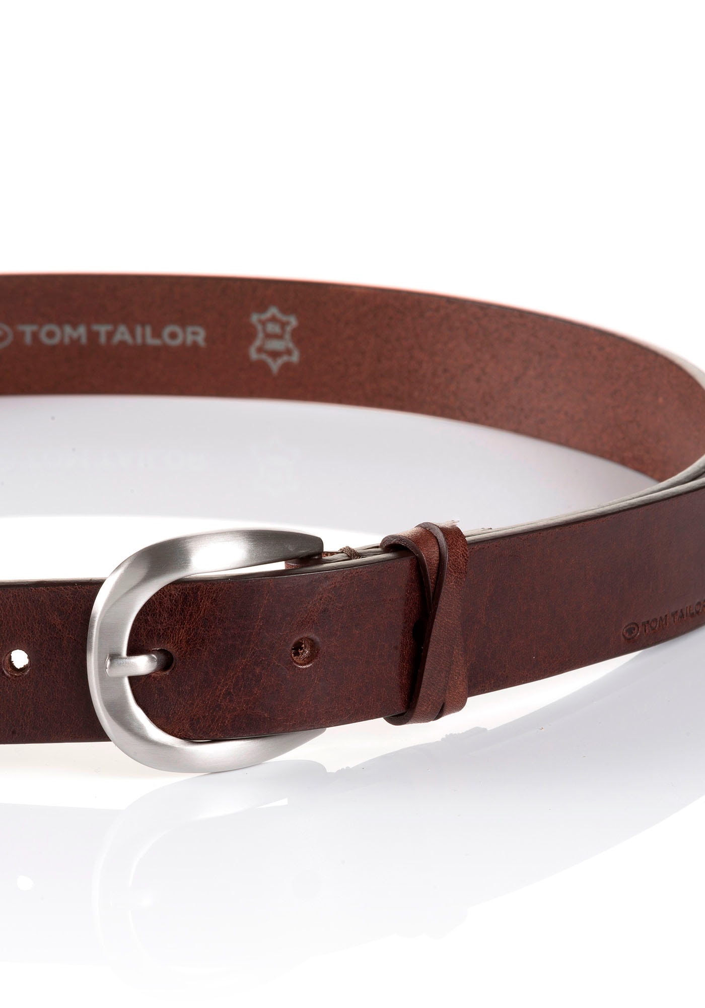 TOM TAILOR Ledergürtel »TTNANCY«, 3 cm breiter Damengürtel, modisch klassisch, reines Leder