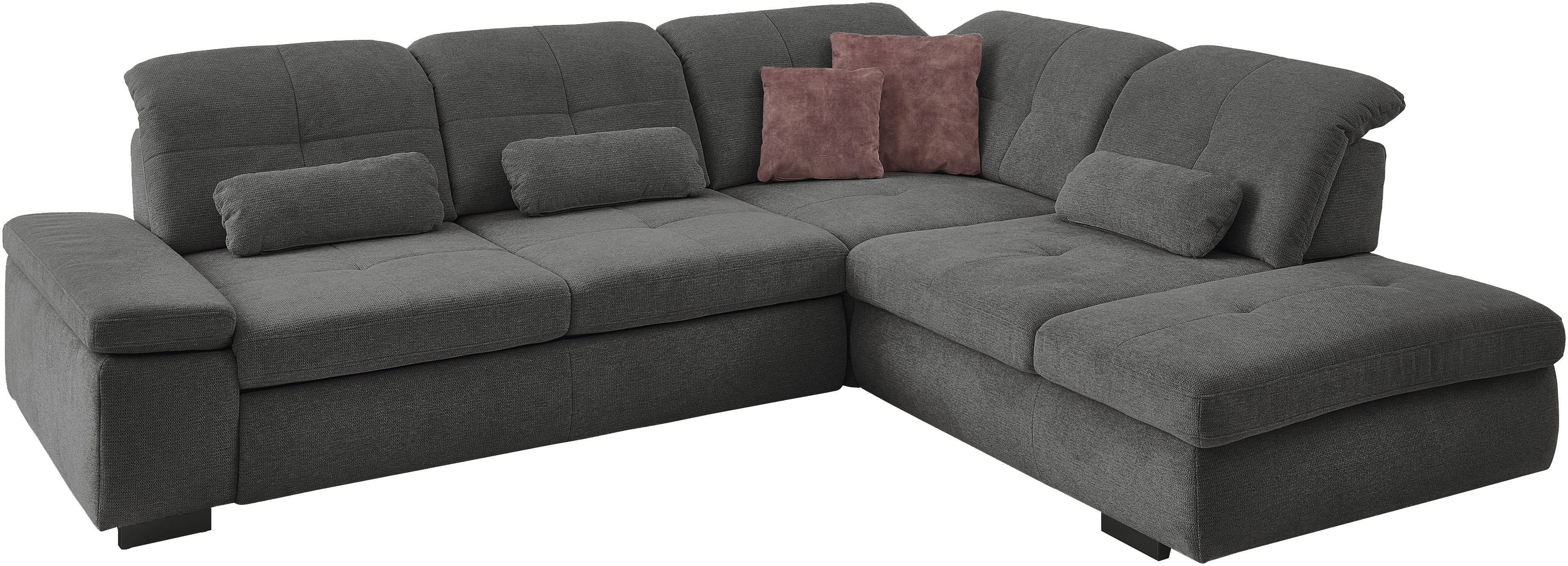 Die PlanBar Ecksofa "MP-IN16012 L-Form mit Federkern-Polsterung" inkl. Sitztiefenverstellung, optional mit Funktionen