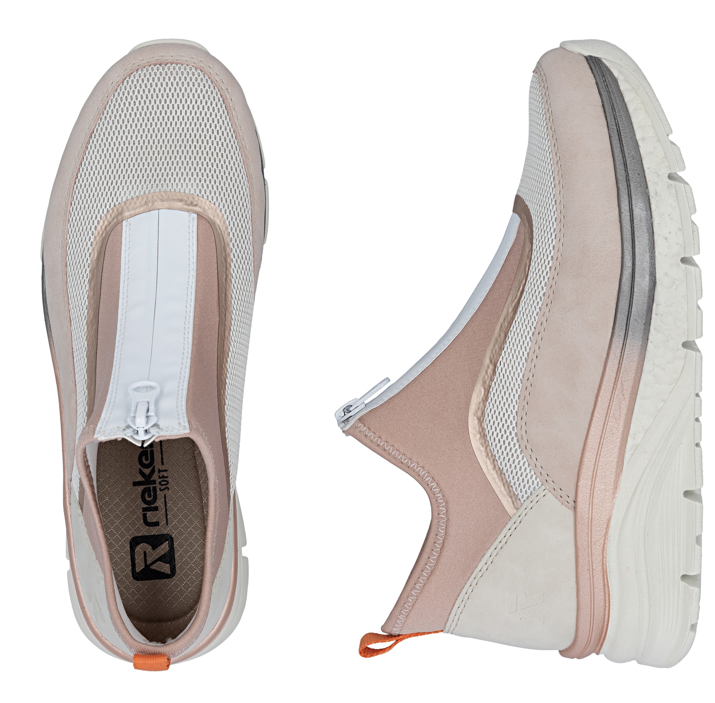 Rieker Schlupfboots  , Keilabsatz, Freizeitschuh, High Top-Sneaker, Reißverschluss