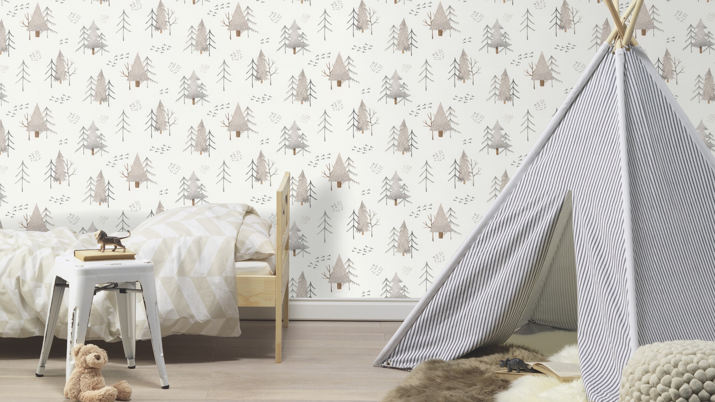 Rasch Kindertapete uni glatt