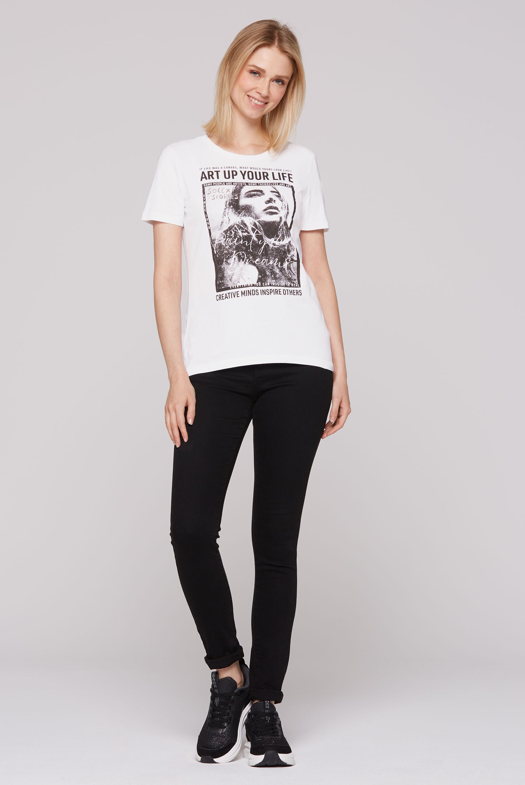 SOCCX Rundhalsshirt, aus Baumwolle