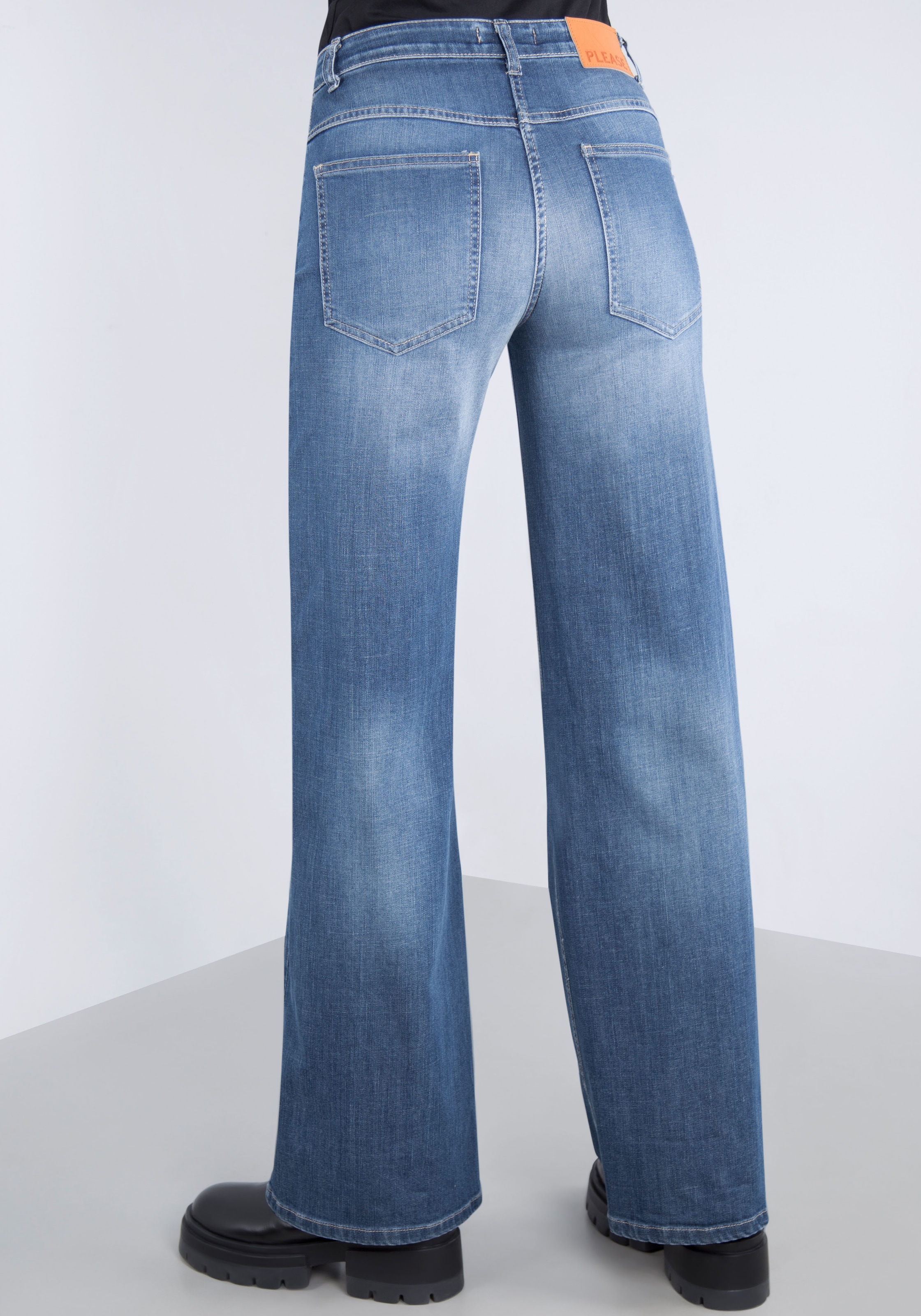 Please Jeans 5-Pocket-Jeans, mit weitem Bein