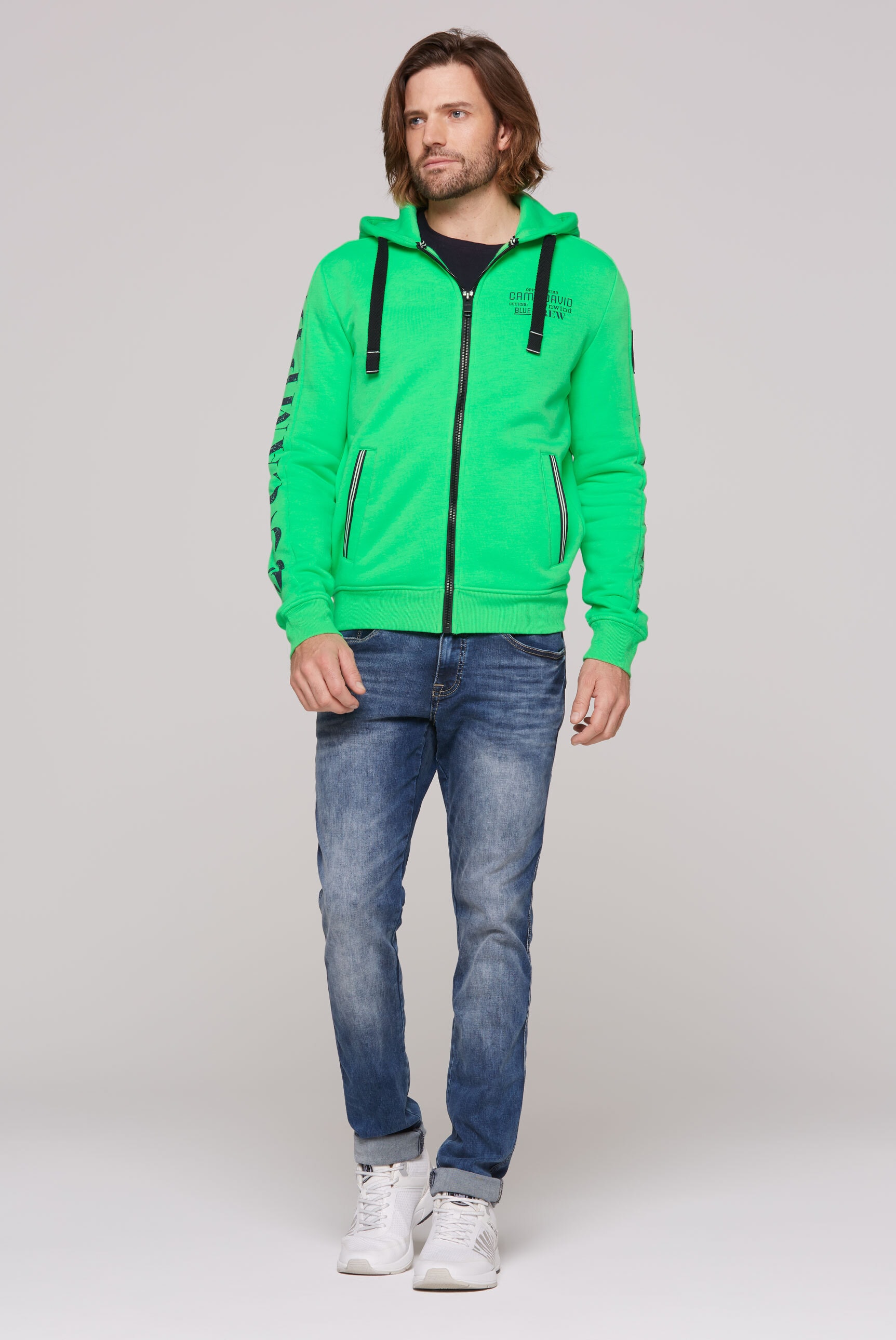 CAMP DAVID Kapuzensweatjacke, mit Baumwolle