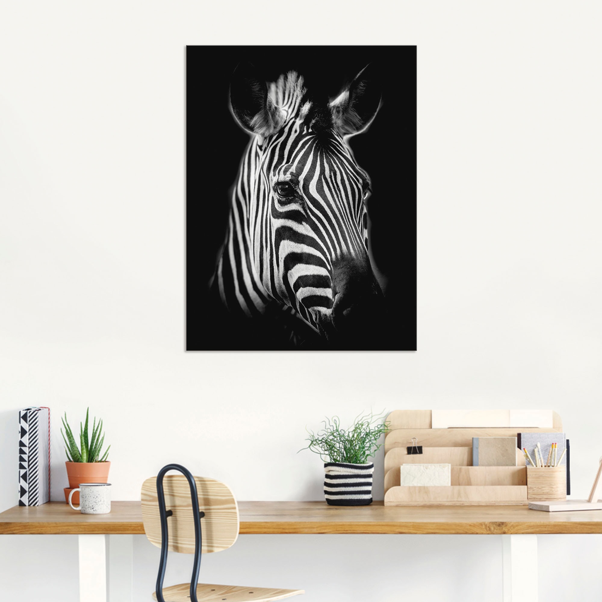 Artland Wandbild »Zebra«, Zebra Bilder, (1 St.), als Alubild, Outdoorbild, Leinwandbild, Poster, Wandaufkleber