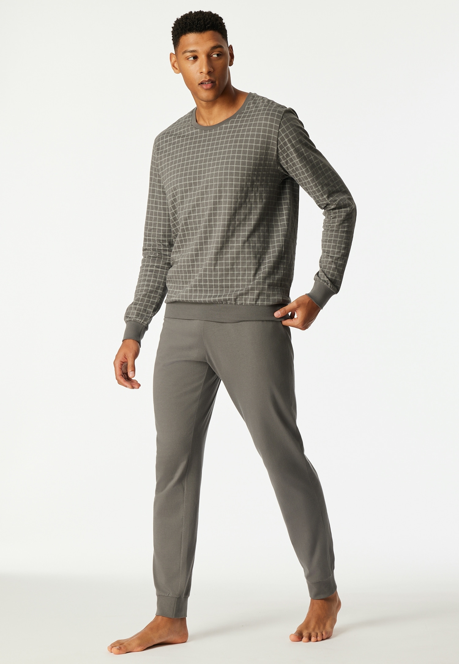 uncover by SCHIESSER Schlafanzug "Uncover Nightwear", 2 Stk. Langarm, Rundh günstig online kaufen