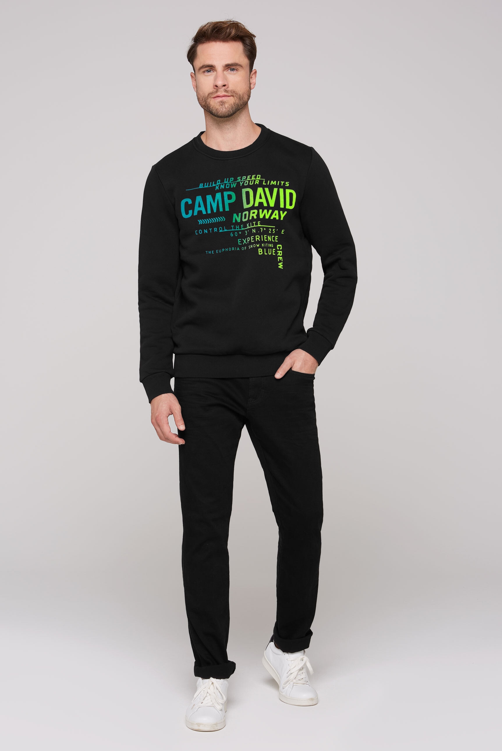 CAMP DAVID Sweater, mit Baumwolle