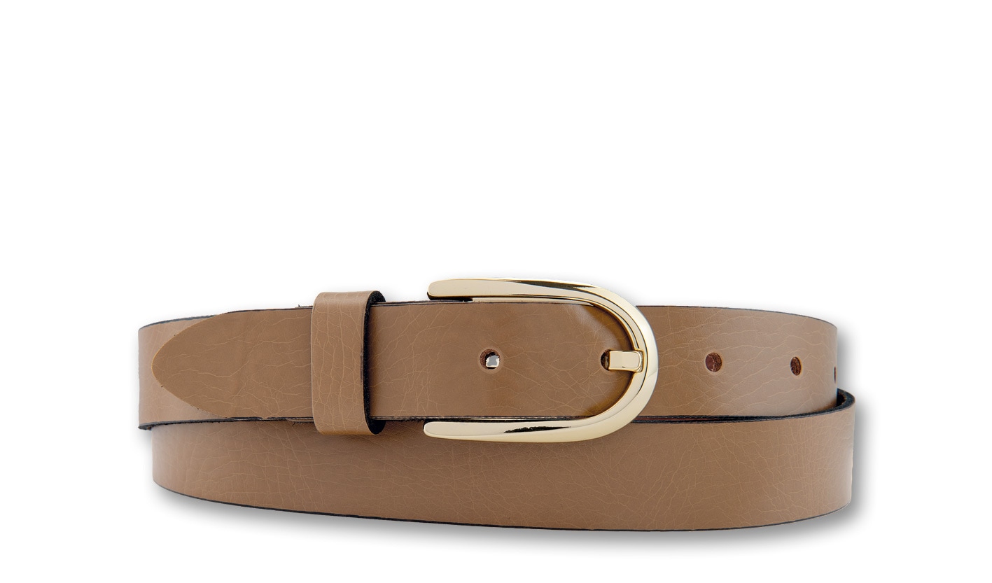 BERND GÖTZ Ledergürtel "Ledergürtel im schmalen Stil mit Goldschließe" günstig online kaufen