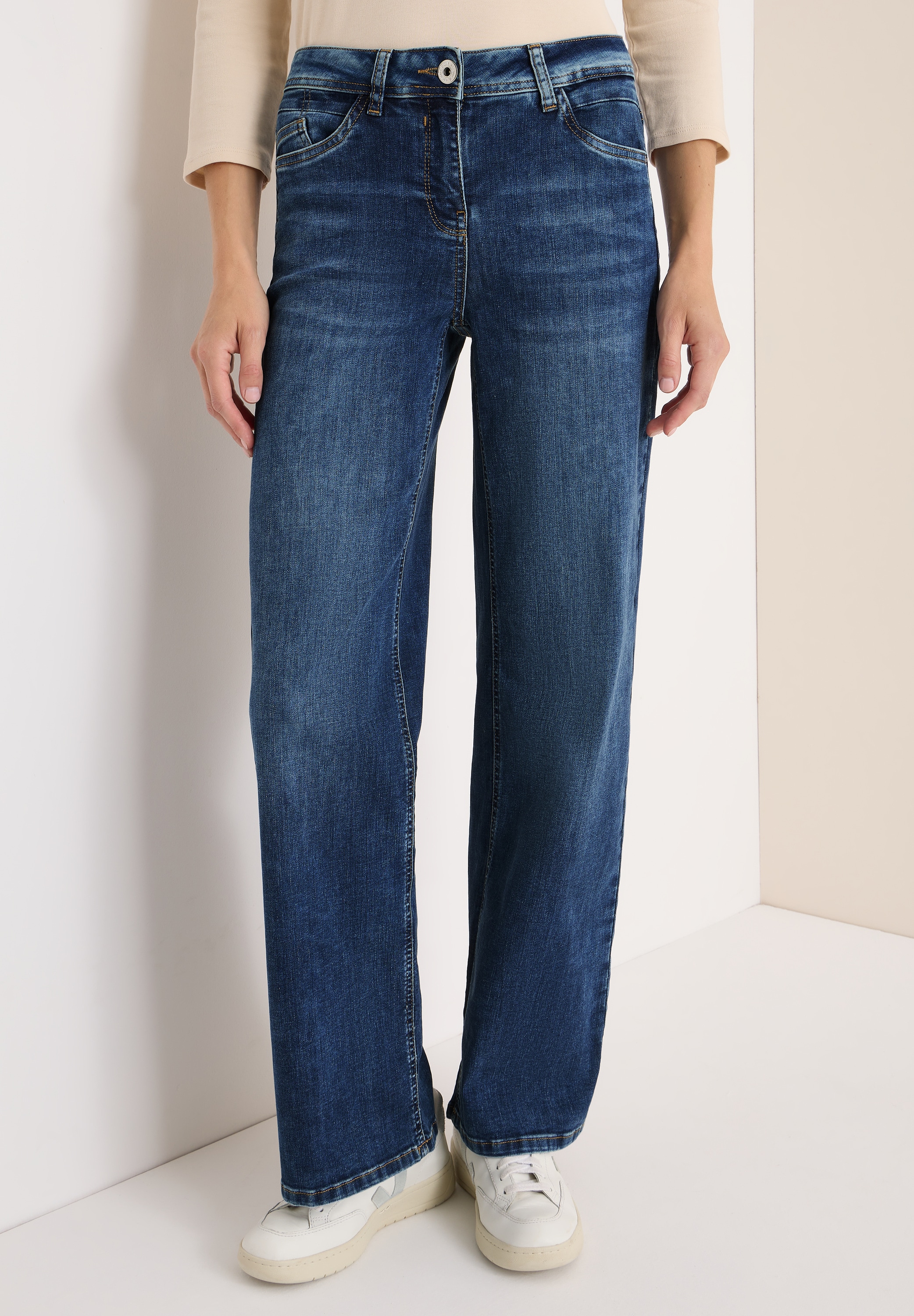 Cecil Slim-fit-Jeans, High Waist