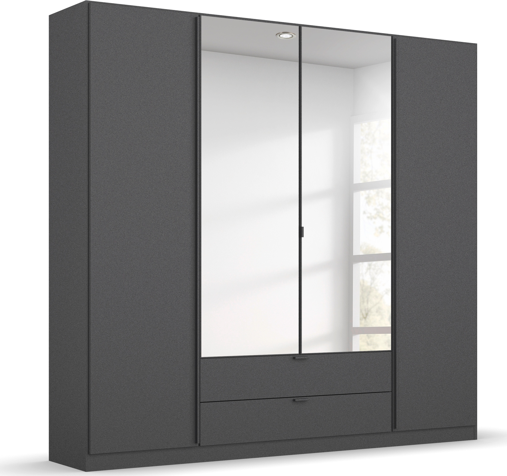 rauch Drehtürenschrank »StyleUp«, Typ Monochrome mit eleganten, langen Griffstangen in Schrankfarbe
