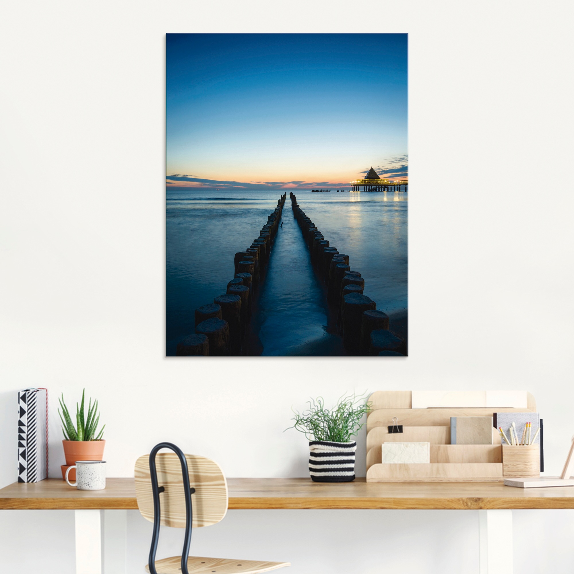 Artland Glasbild "Usedom am Morgen" Gewässer 1 Stk. tlg. in verschiedenen G günstig online kaufen