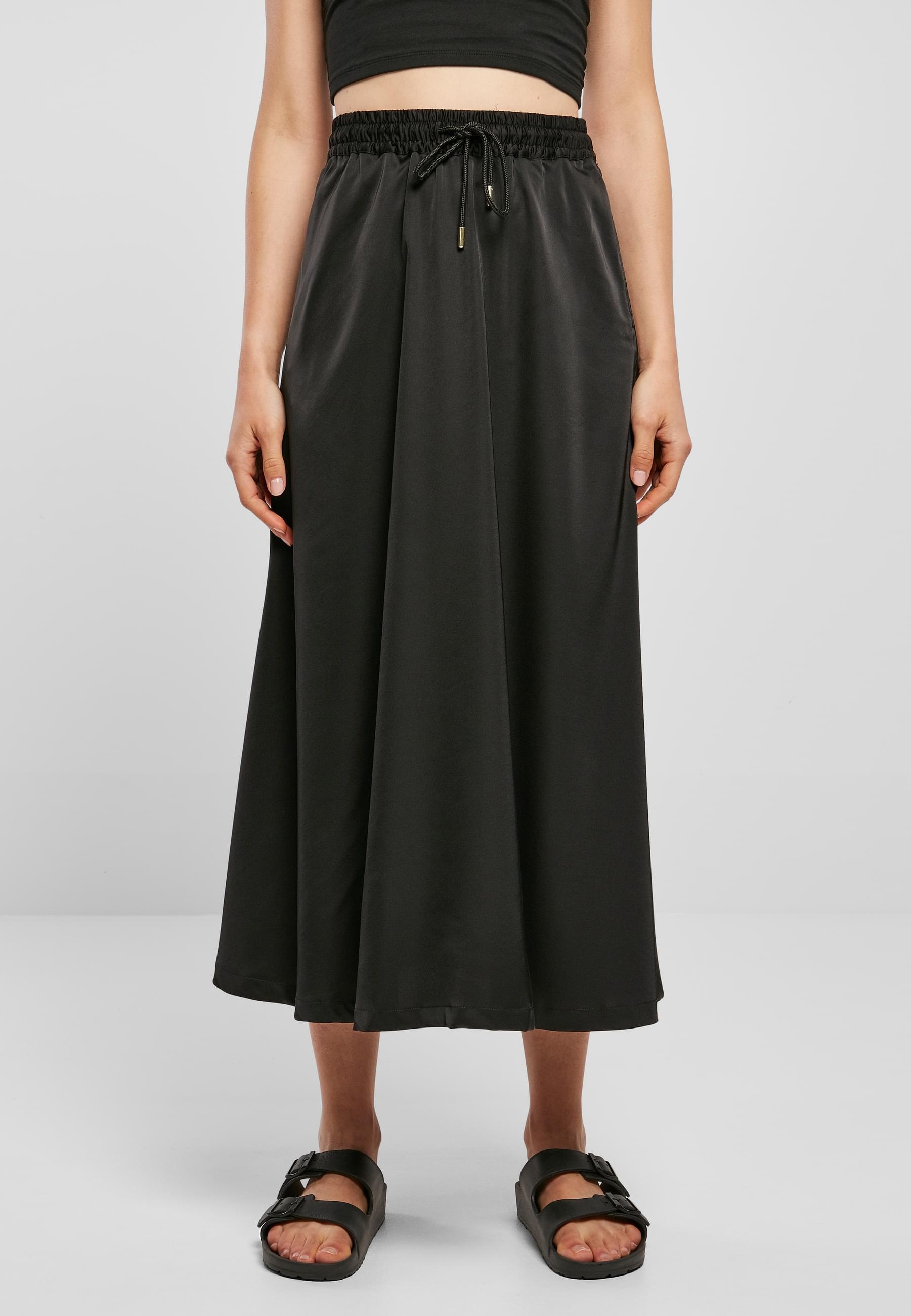 URBAN CLASSICS Sommerrock »Urban Classics Damen Ladies Satin Midi Skirt«, (1 tlg.)