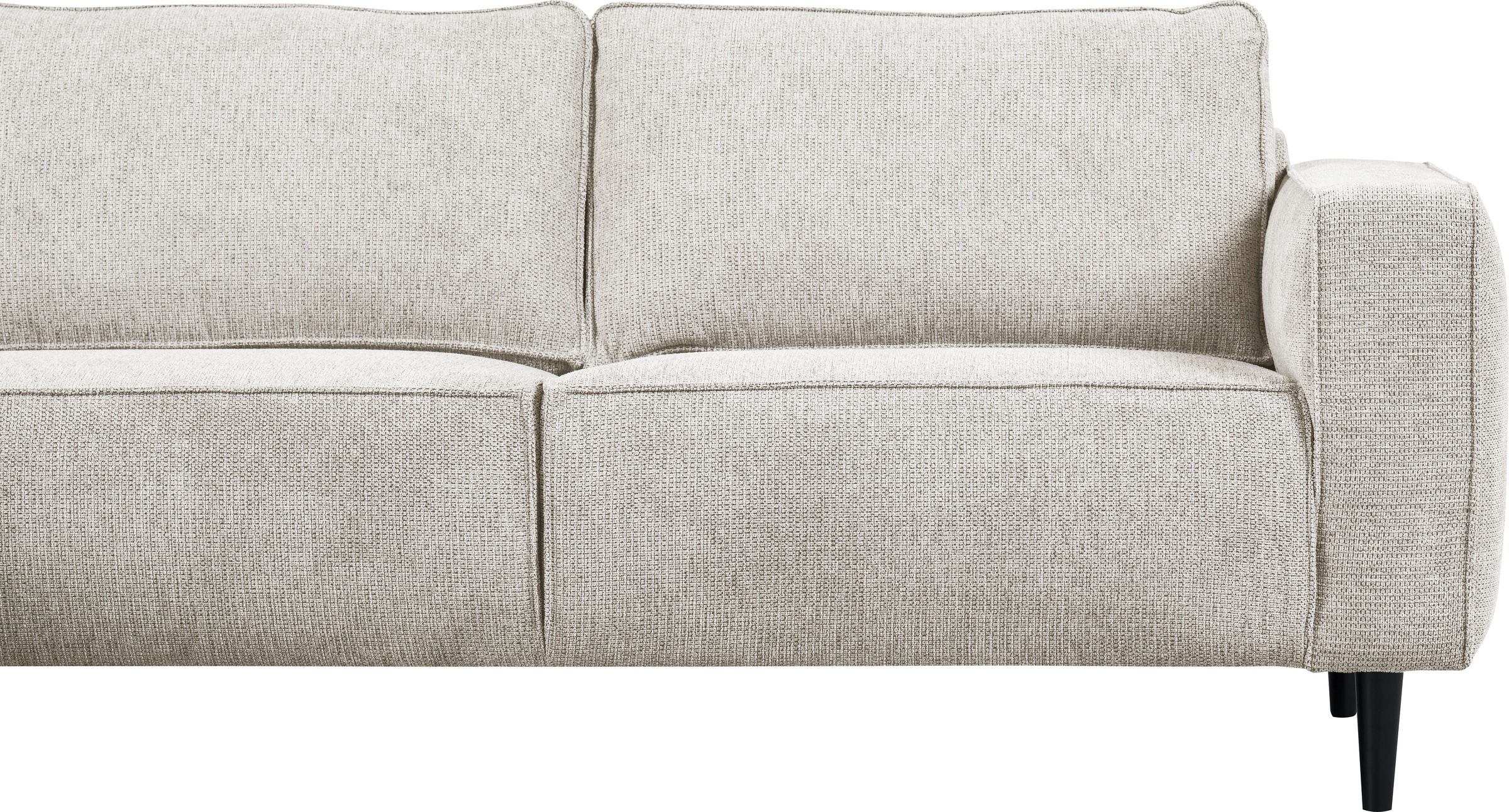 Places of Style Ecksofa »Fumone, Lederoptik oder Soft-Touch Chenille«, Breite 260, mit schwarzen Massivholzfüßen