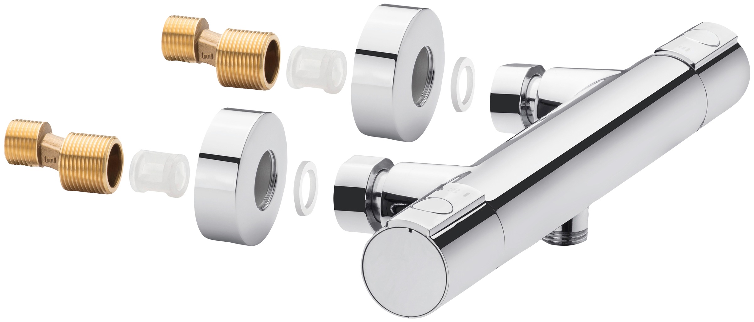 CORNAT Brausethermostat "Derval" Messing, verchromt günstig online kaufen