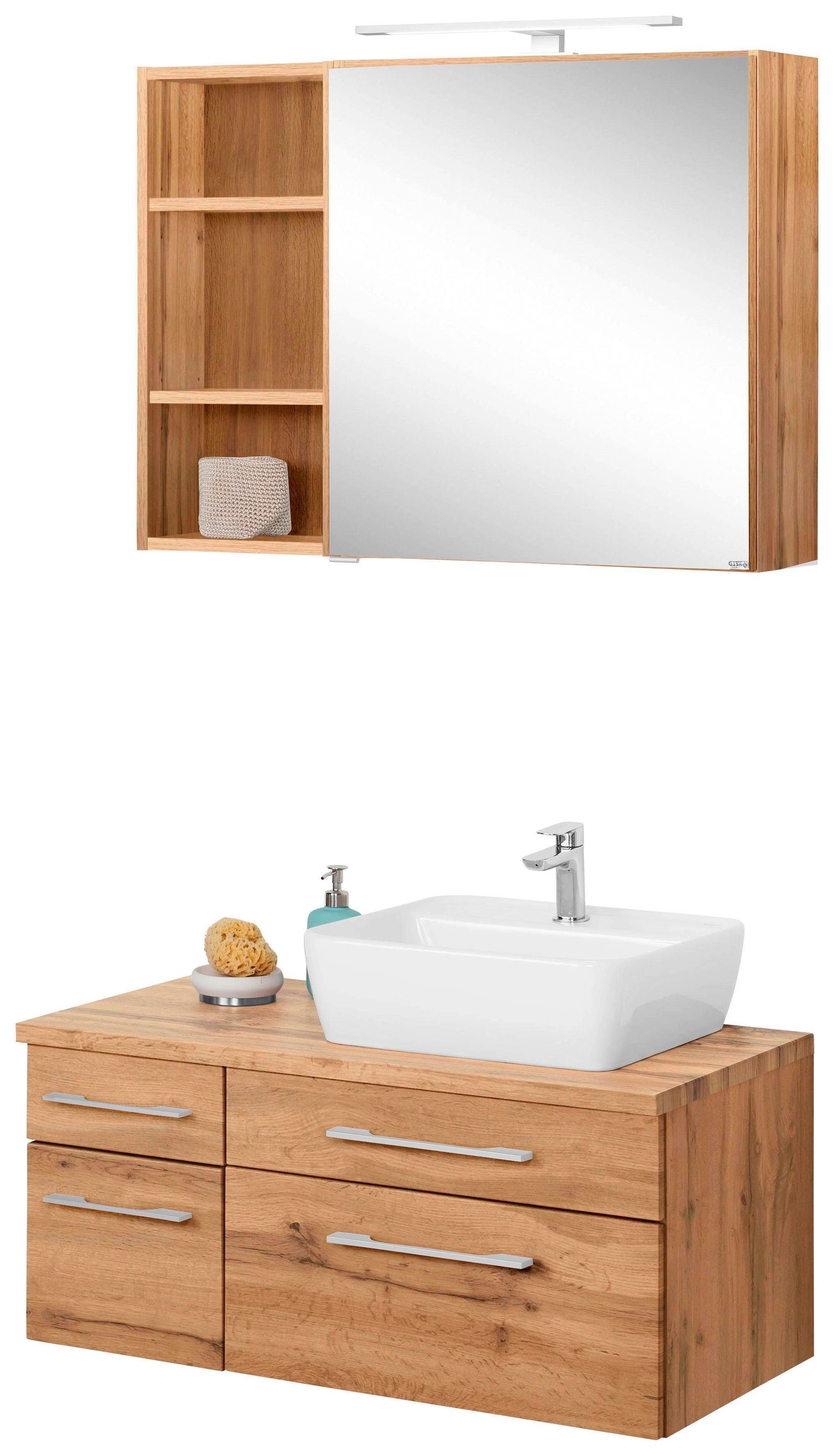 welltime Badmöbel-Set "B/H/T: 311 x 81 x 173" 3 Stk. tlg. Breite 50 cm, mit günstig online kaufen