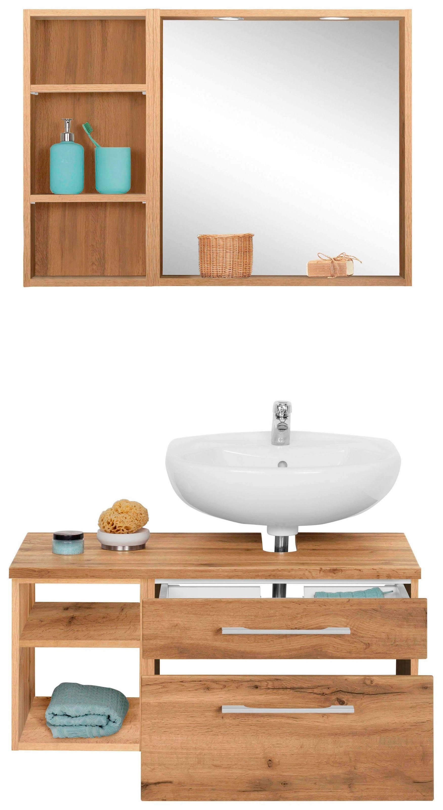 welltime Badmöbel-Set "Davos" 3 Stk. tlg. günstig online kaufen