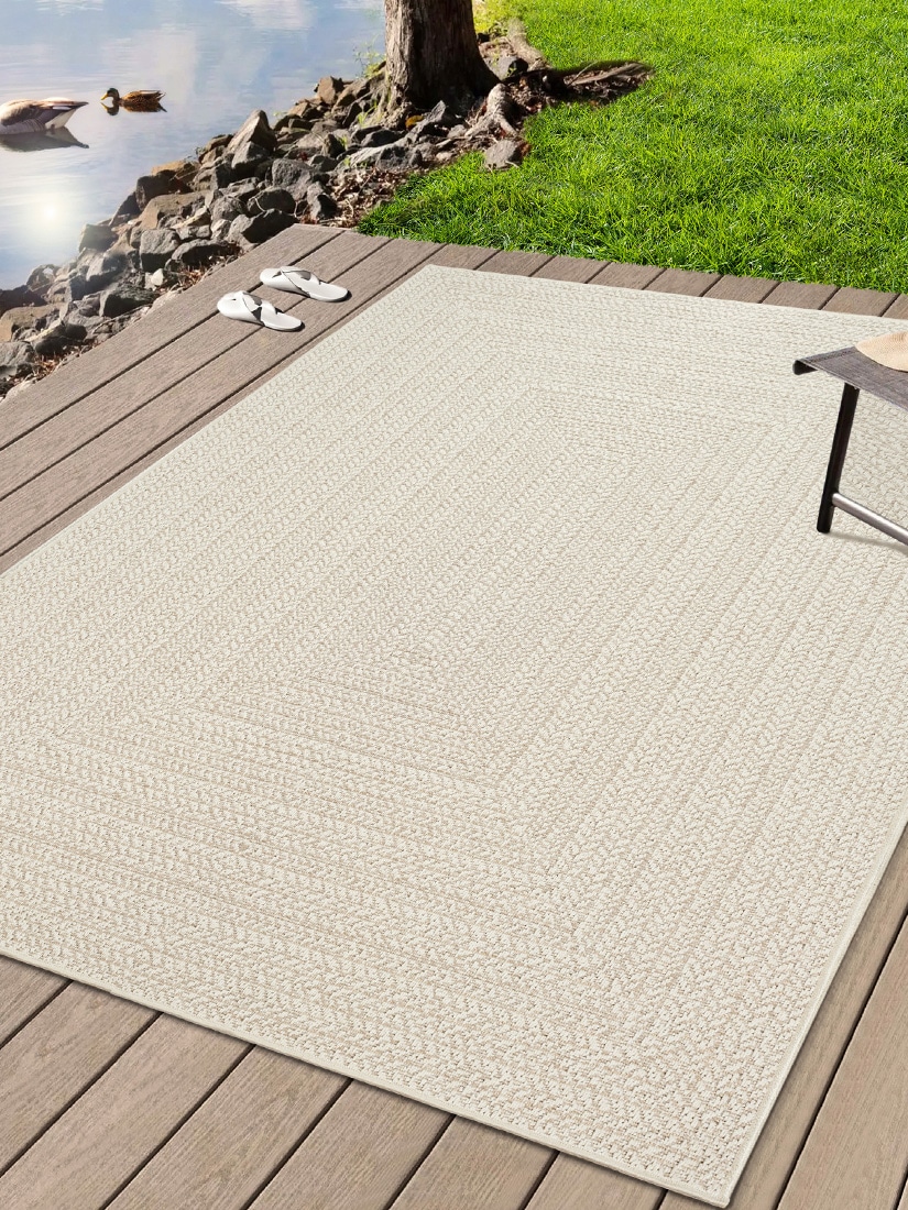 the carpet Outdoorteppich "Kansas" rechteckig 10 mm Höhe moderner robuster In und Outdoor Teppich Jute Look