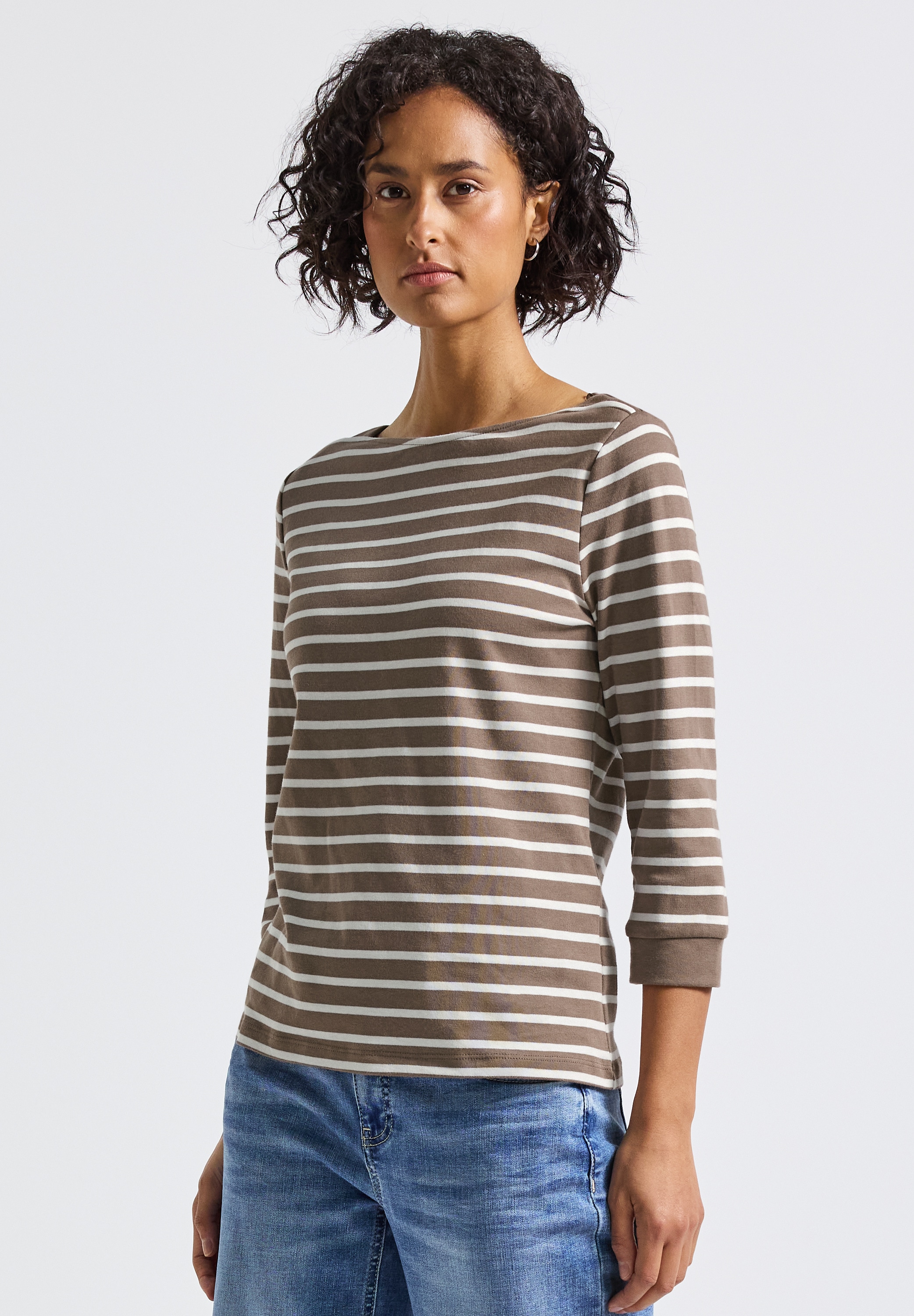 STREET ONE 3/4-Arm-Shirt, aus reiner Baumwolle günstig online kaufen