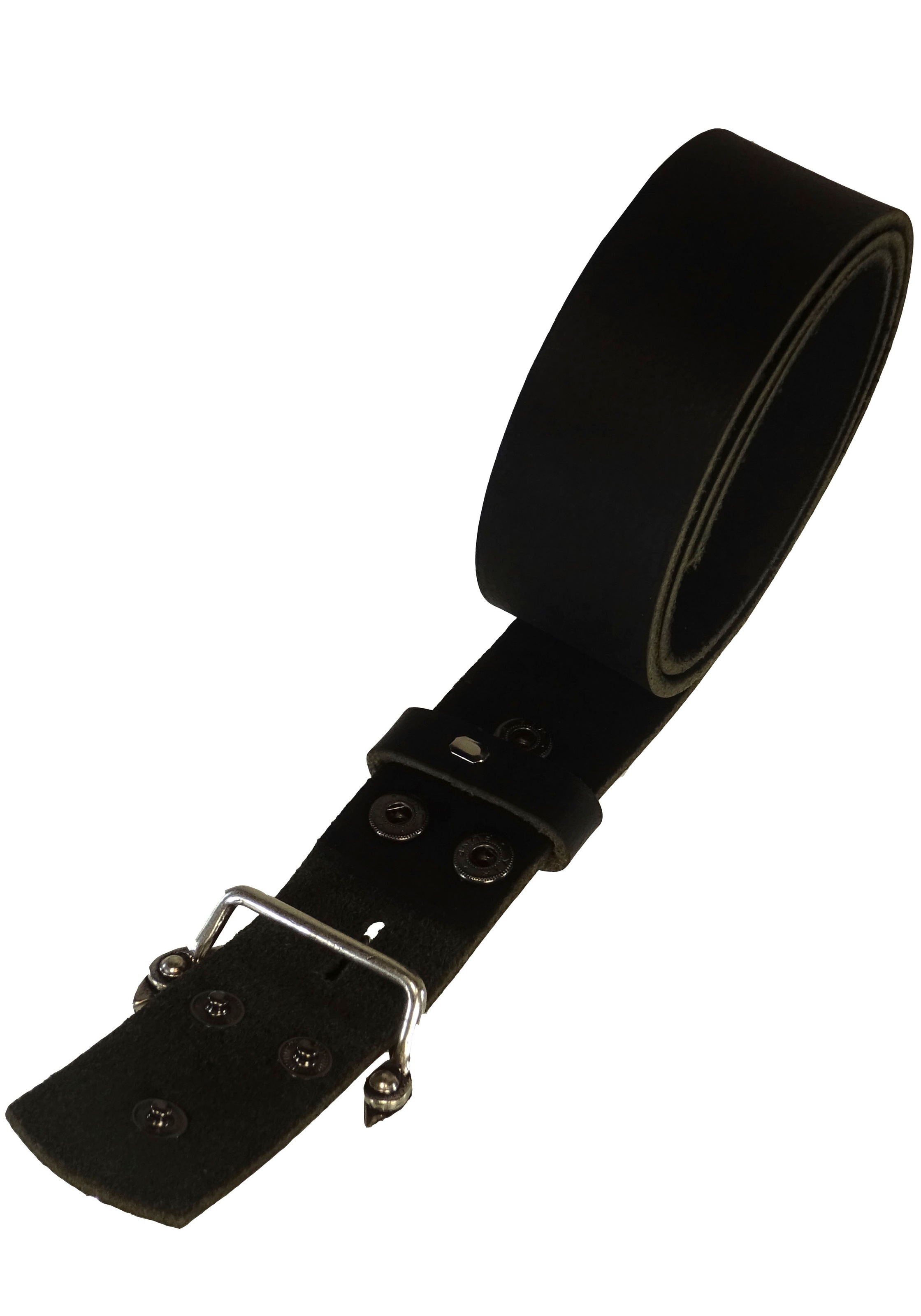 Ledergürtel RETTUNGSRING GÜRTEL, Damen, Gr. 100, schwarz, Büffelleder, Antik-Look, unifarben, Gürtel Ledergürtel, mit austauschbarer Schließe »Anker SO19«, 4cm 2