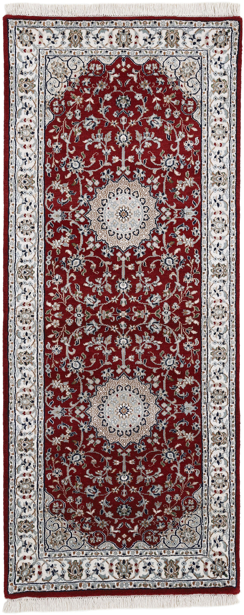 Woven Arts Orientteppich "Nain, auch als Läufer" rechteckig 15 mm Höhe handgeknüpft, mit Fransen, reine Wolle, Wohnzimmer