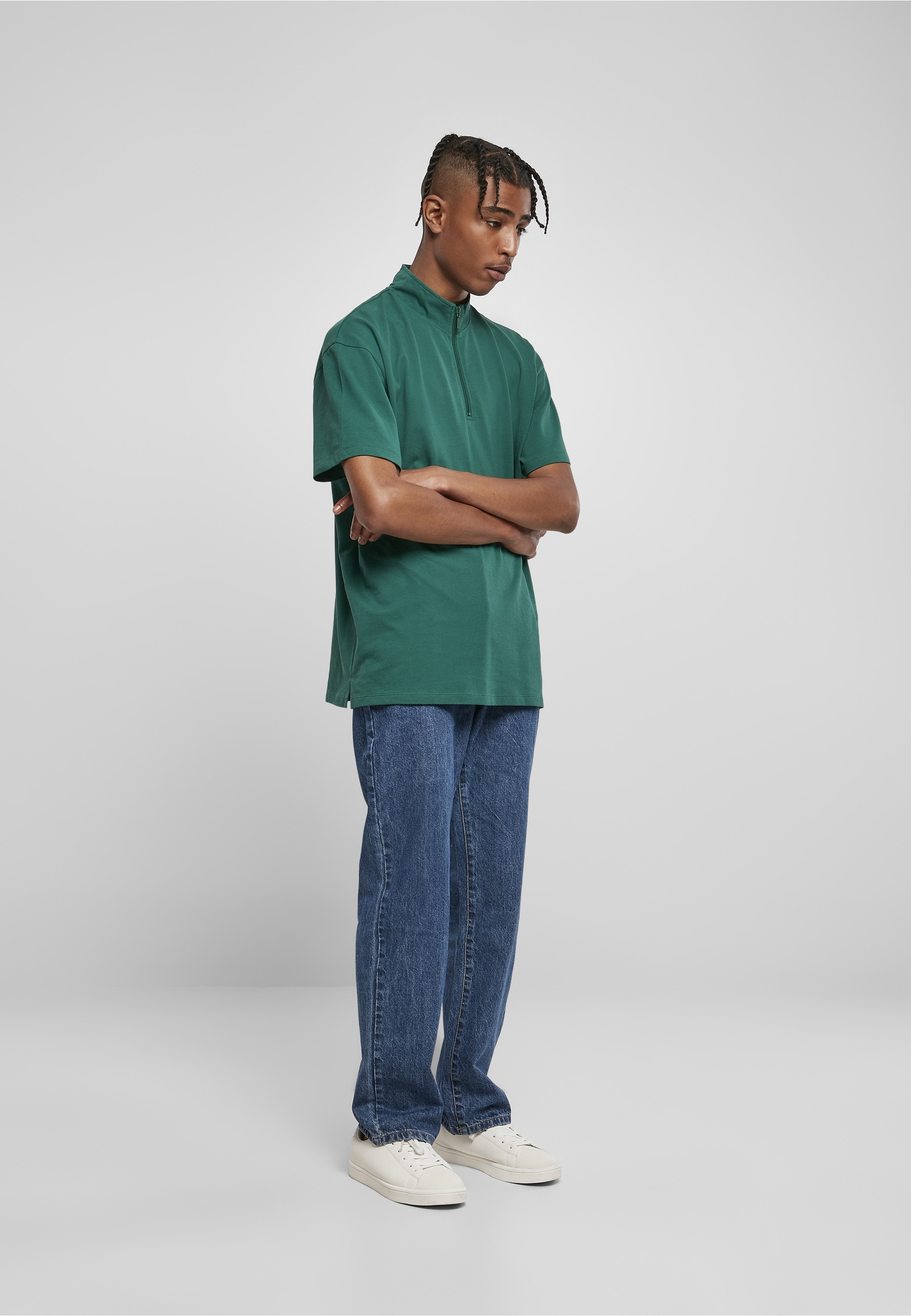 URBAN CLASSICS T-Shirt »Urban Classics Herren Boxy Zip Pique Tee« 1 Stk.