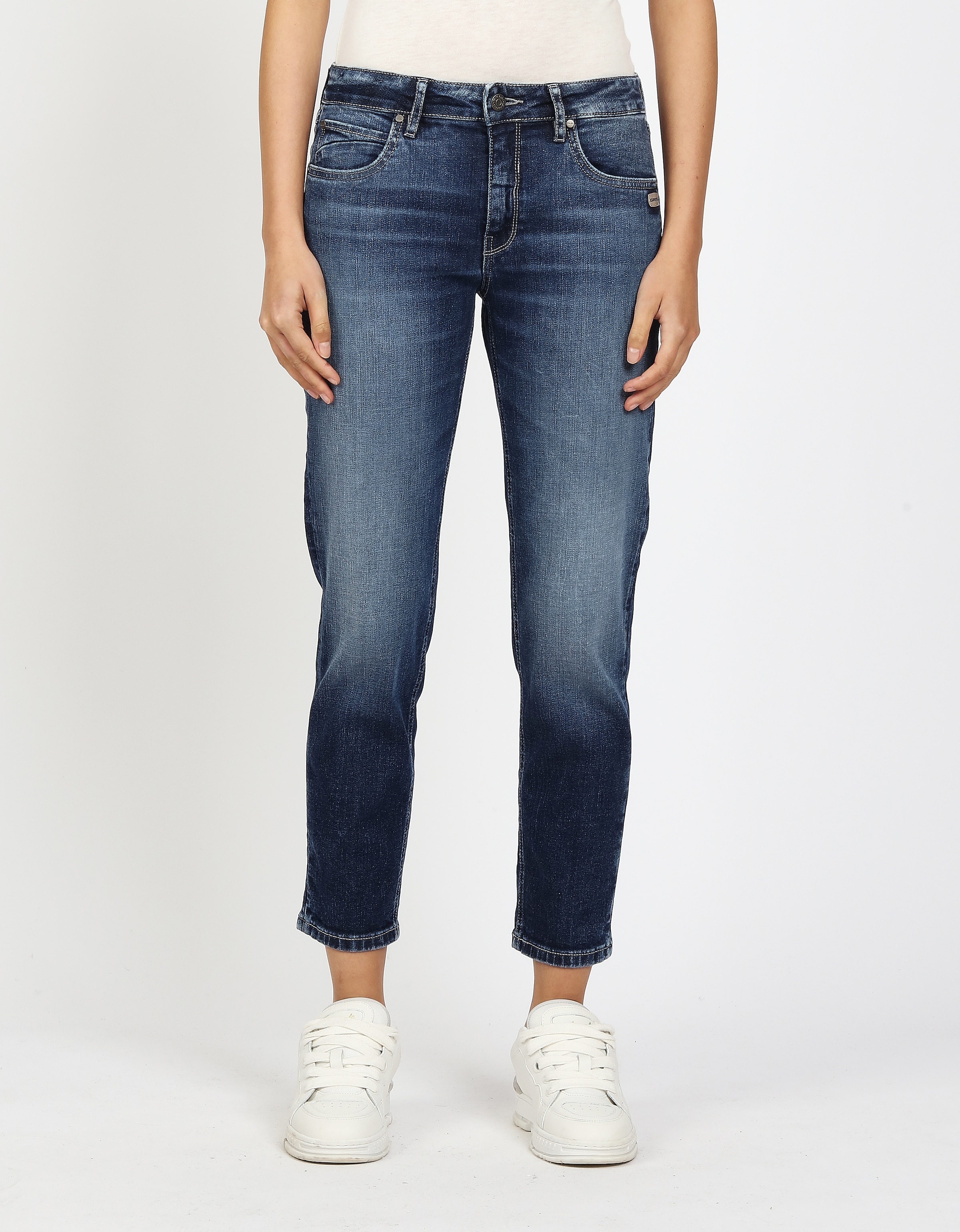 GANG Boyfriend-Jeans "94NADIA" 5-Pocket Style mit Reißverschluss und Knopf günstig online kaufen
