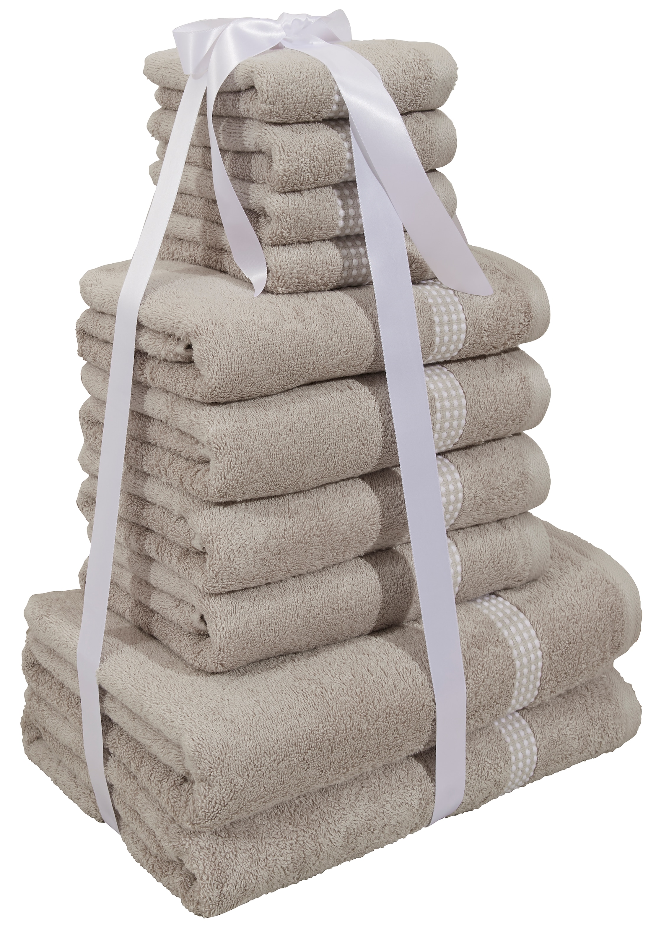 my home Handtuch Set »Kapra, Premium Handtücher, 500 gr/m²«, Set, 10 tlg., Frottier, 10-tlg. Handtuch-Set: 2 Duschtücher, 4 Handtücher, 4 Gästehandtücher