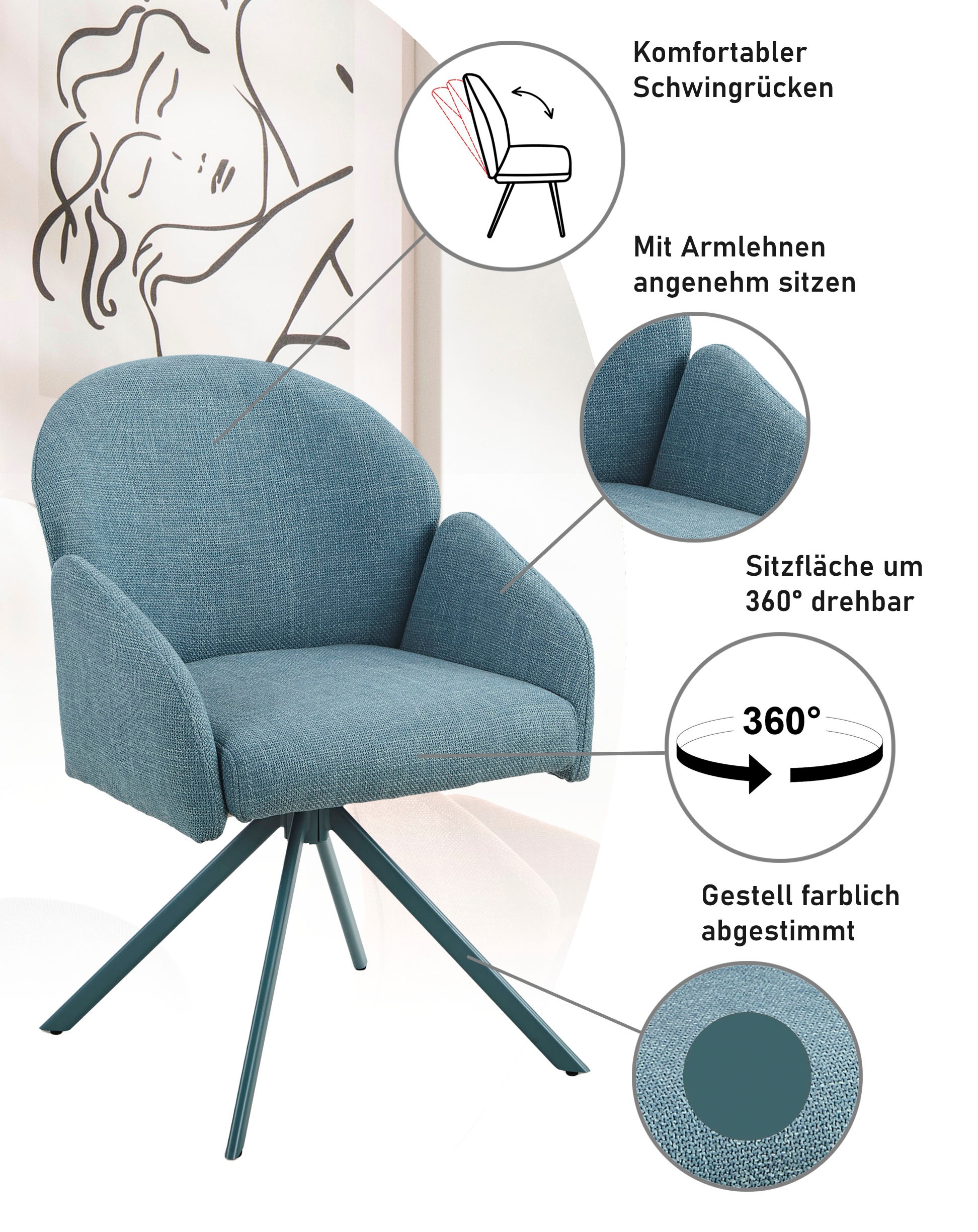 Thumbnail - HELA Armlehnstuhl "HOLLY" (Set) 2 Stk.