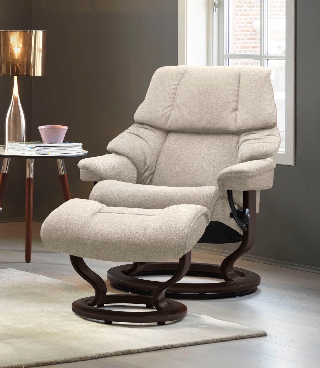 Stressless Fußhocker "Reno", mit Classic Base, Gestell Braun