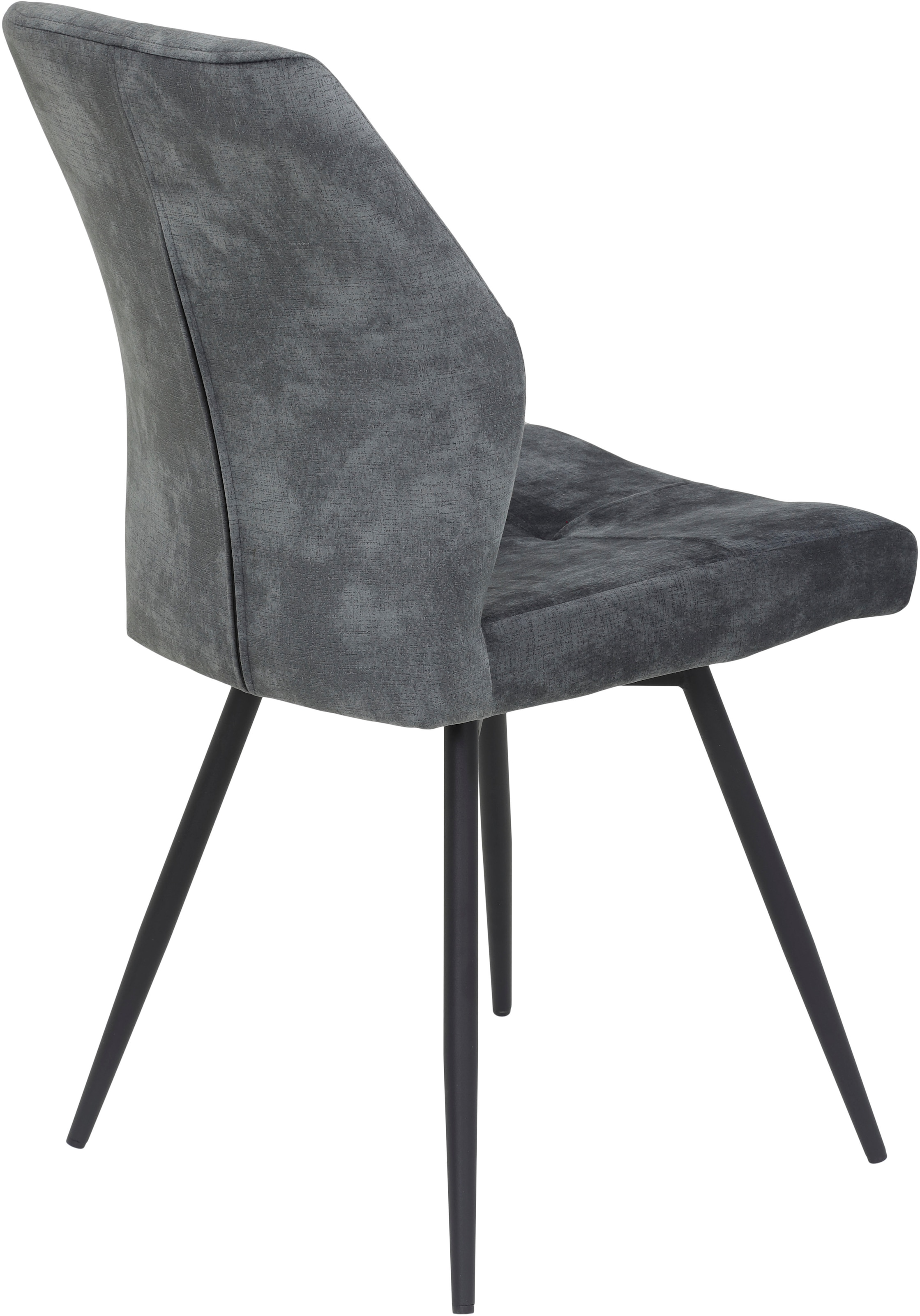HELA 4-Fußstuhl »ALLY«, (Set), 2 St., Microfaser VINTAGE-Polyester, 4-Fuß, 360° drehbar, gepolstert, Vintage Velvet mit Steppnähten