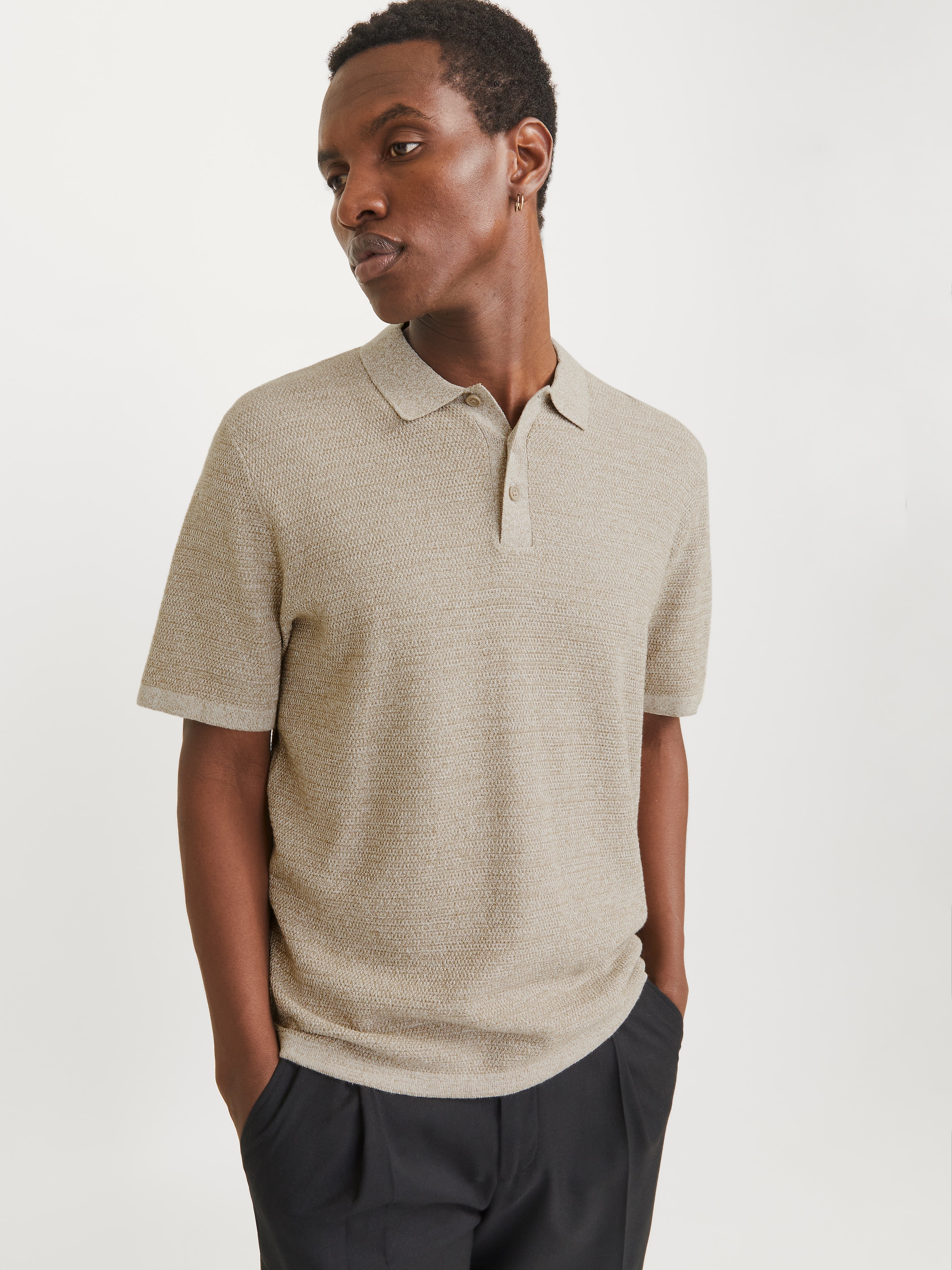 Jack & Jones Kurzarmpullover »JJEGEORGE KNIT POLO SS SN«, mit Polo Kragen