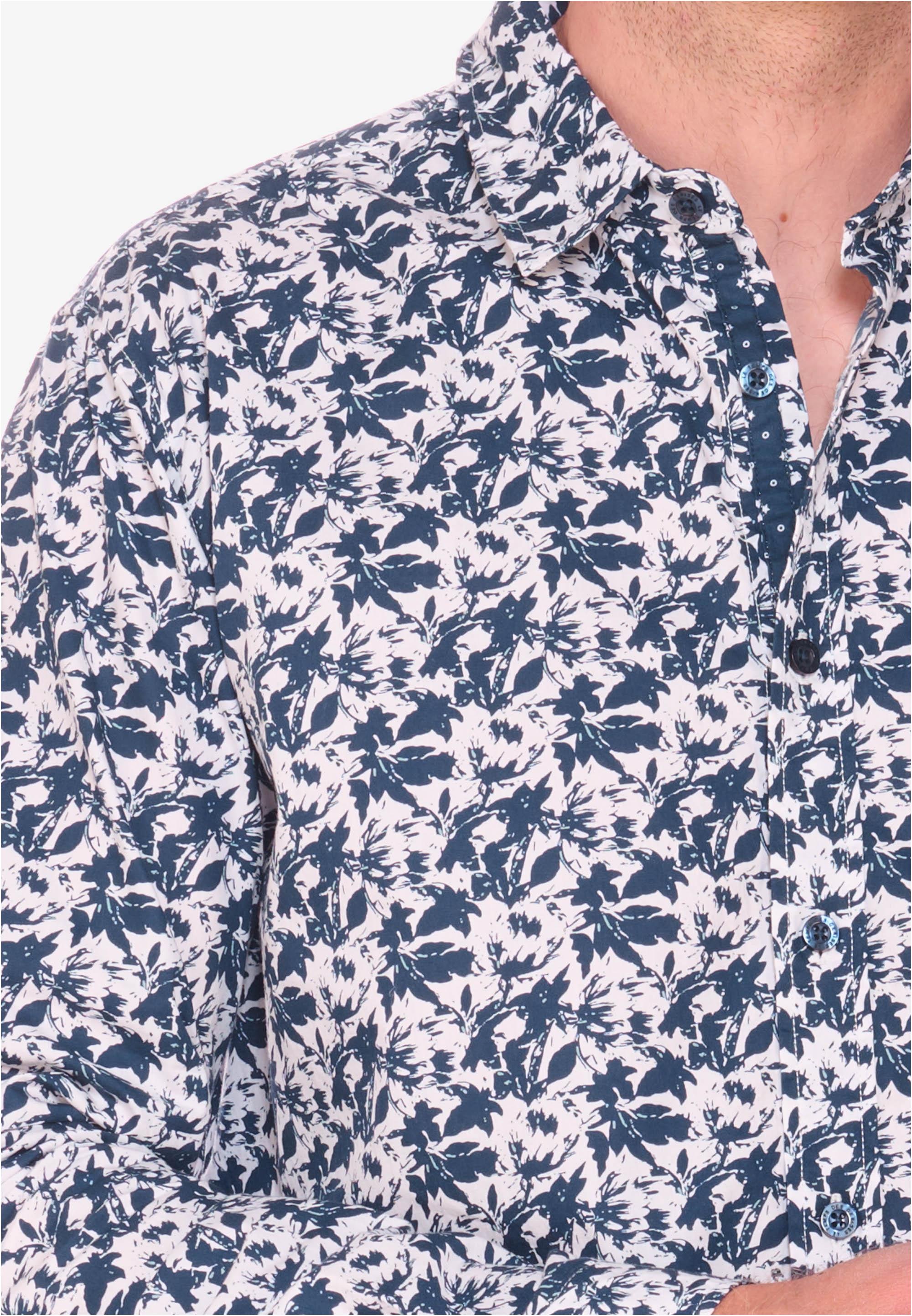 Le Temps Des Cerises Langarmhemd »JUNA«, mit stylischem Allover-Muster