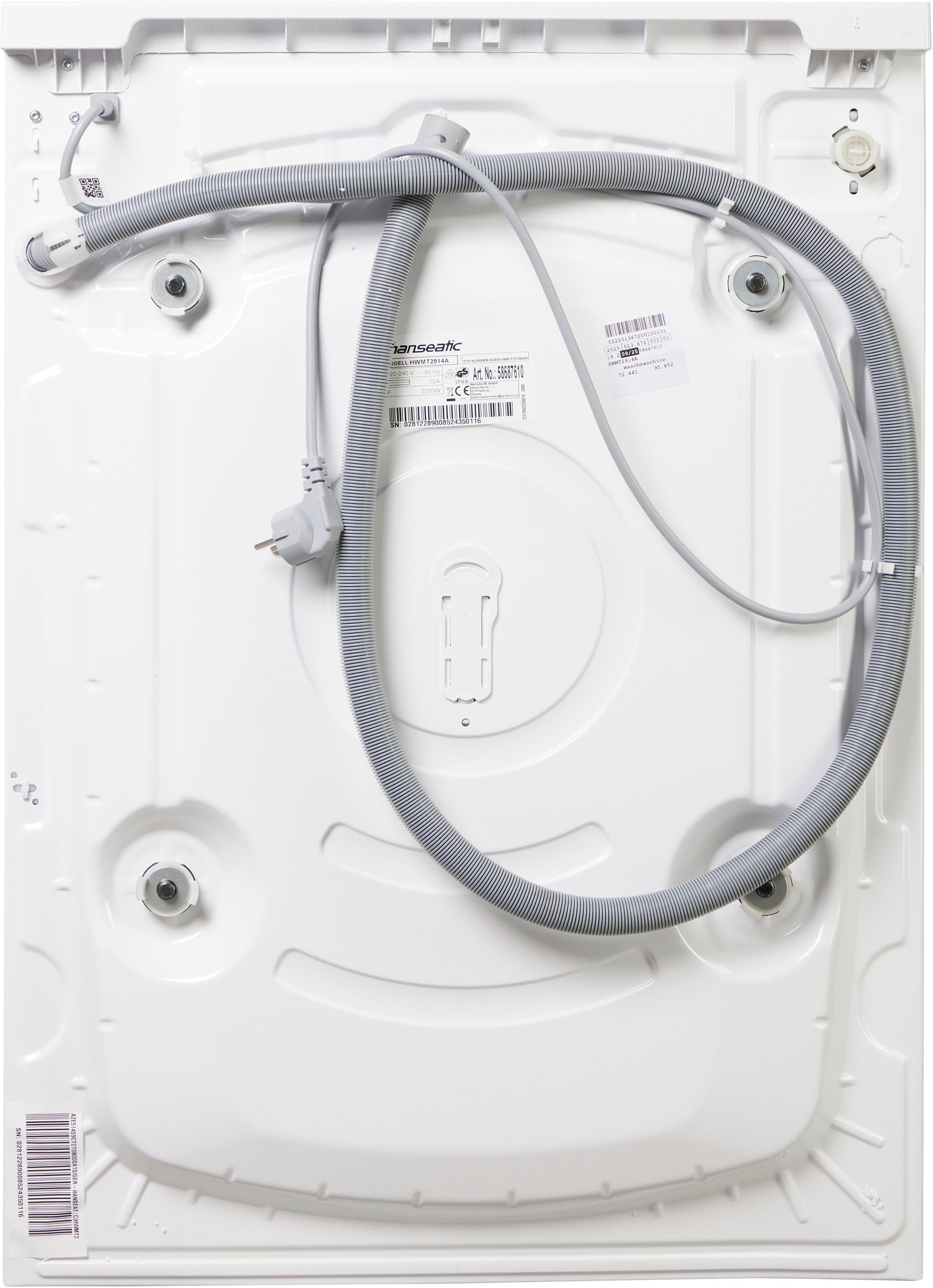 Hanseatic Waschmaschine »HWMT2914A« 9 kg 1400 U/min