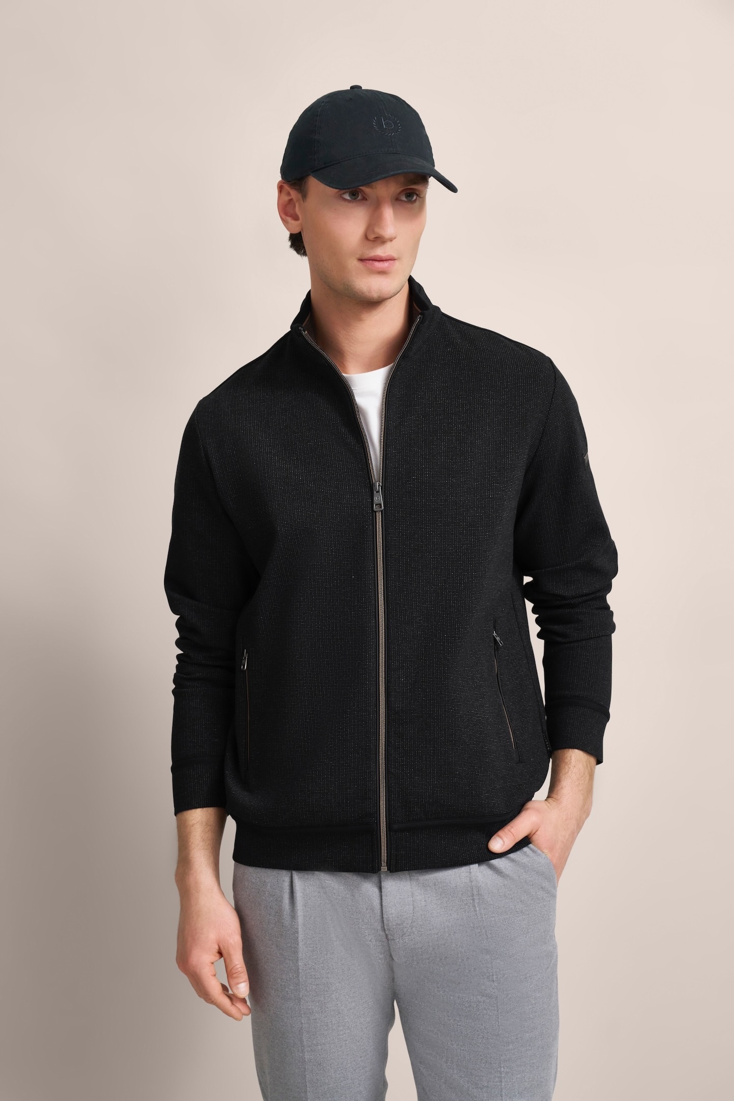 bugatti Sweatjacke, mit leichter Struktur