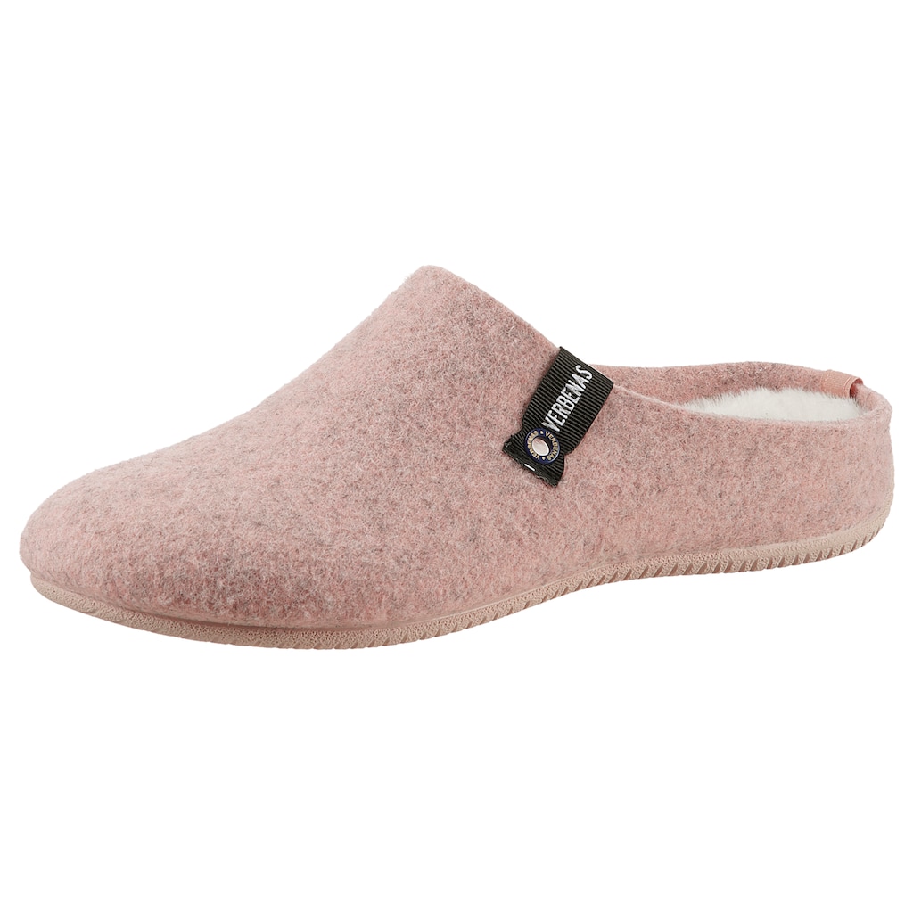 VERBENAS Pantoffel »York Fieltro«, Hausschuh, Homeslipper, Clog mit Warmfutter-Innensohle