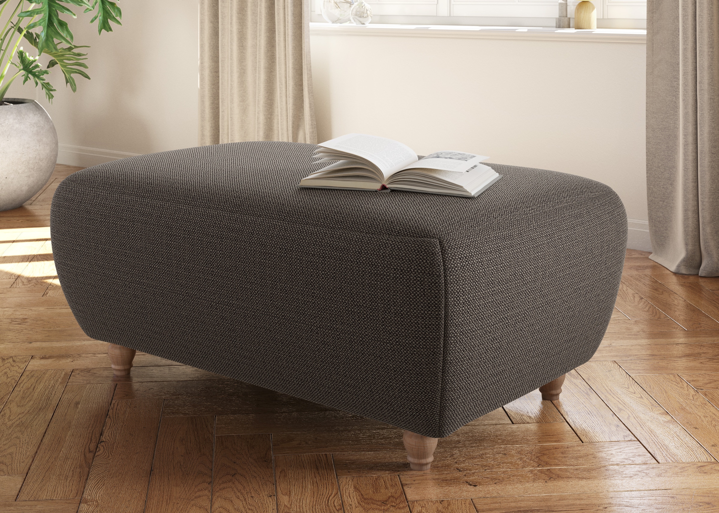 Home affaire Polsterhocker "Boston" 1 tlg. in 4 Bezugsqualitäten, auch in N günstig online kaufen