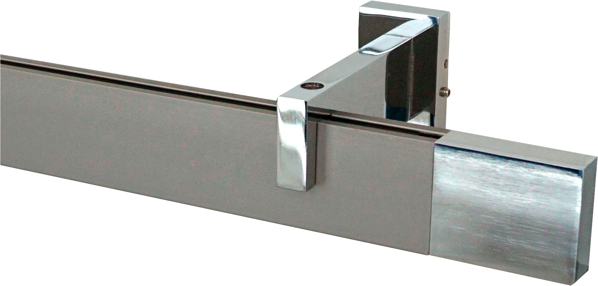 GARESA Gardinenstange »FLAT«, 1 läufig-läufig, Wunschmaßlänge, Rechteckprofil, Wandmontage, perfekter Lauf, modern, verlängerbar