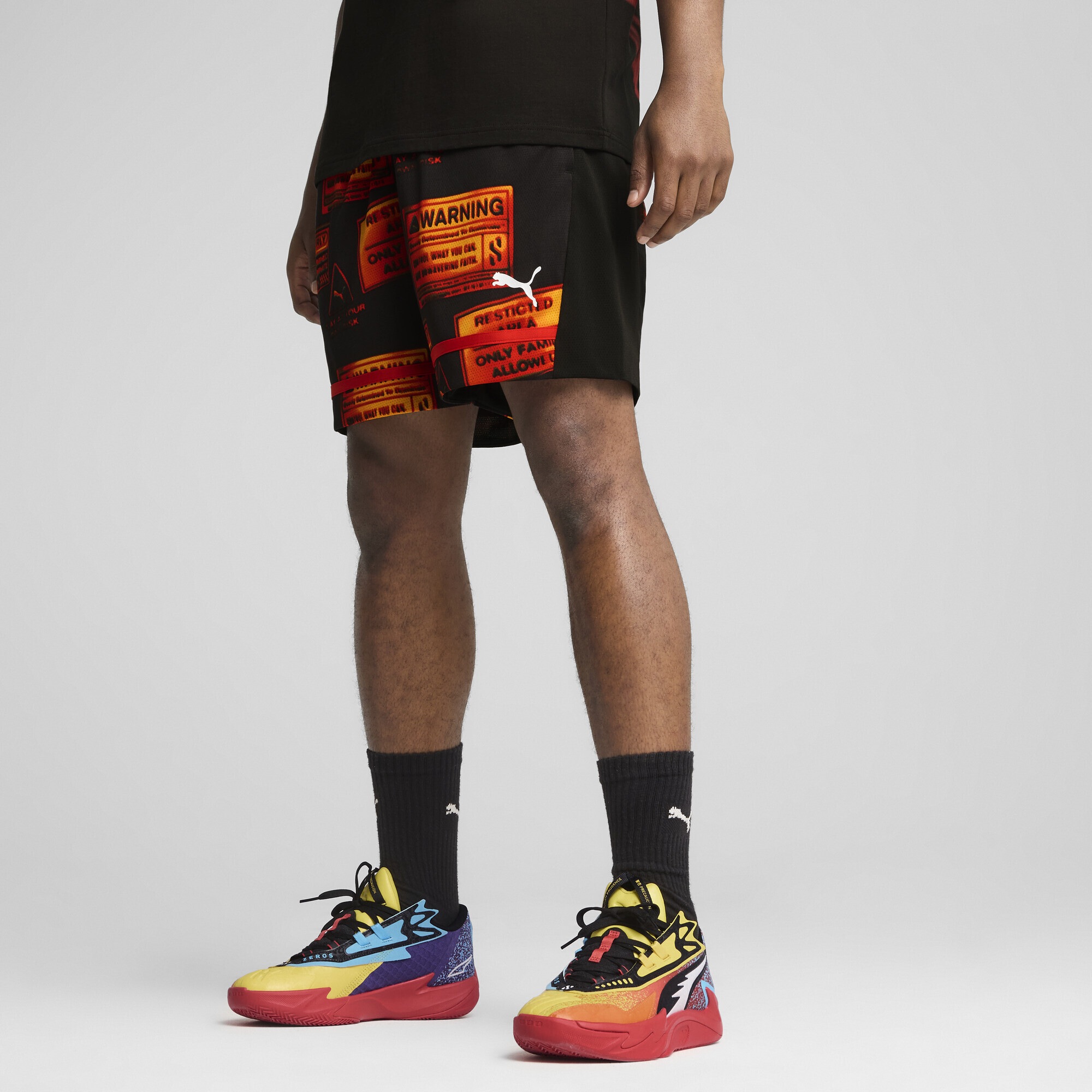 PUMA Shorts »Scoot Caution All Jaws Basketballshorts Herren«