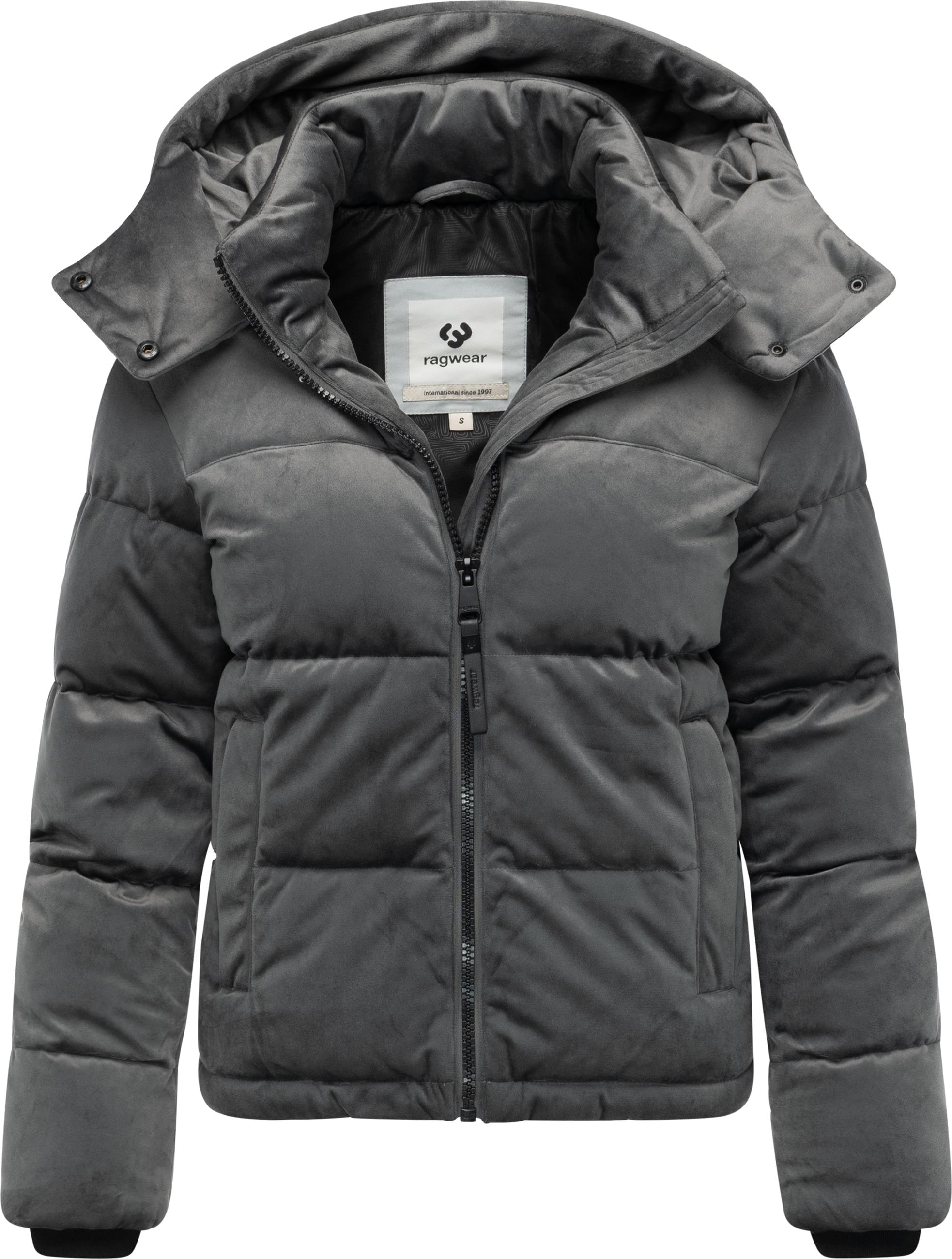 Ragwear Steppjacke »Roobie Velvet YOUMODO«, mit Kapuze, Gesteppte Winterjacke in Samtoptik mit Kapuze