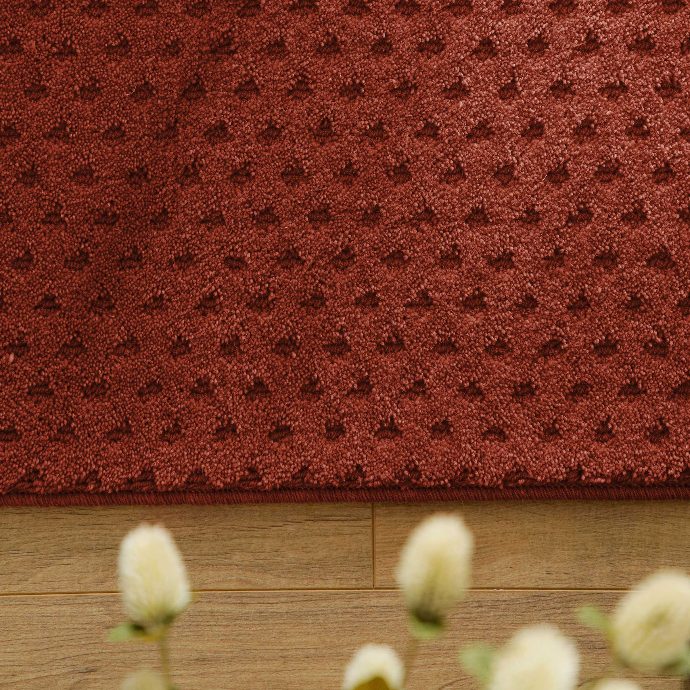 Wecon home Teppich »Castello THREE« rechteckig 7 mm Höhe Schurwolle, Kurzflor mit Hoch-Tief-Effekt, Wohnzimmer, Rautenmuster