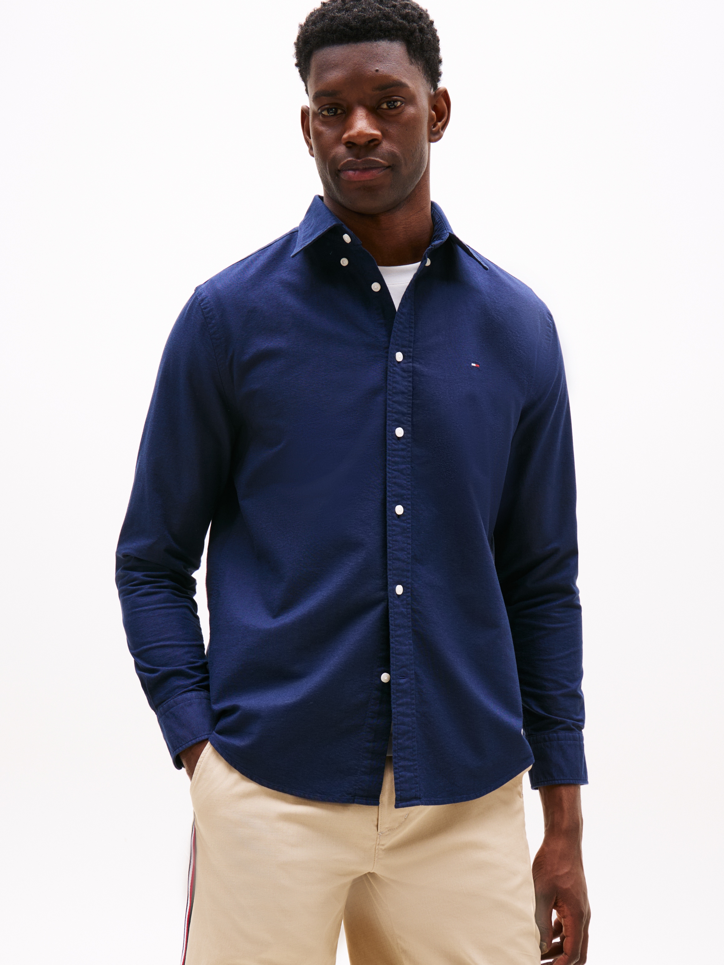 Tommy Hilfiger Langarmhemd "SOLID HERITAGE OXFORD Regular Fit" Regular Fit Oxford Casual