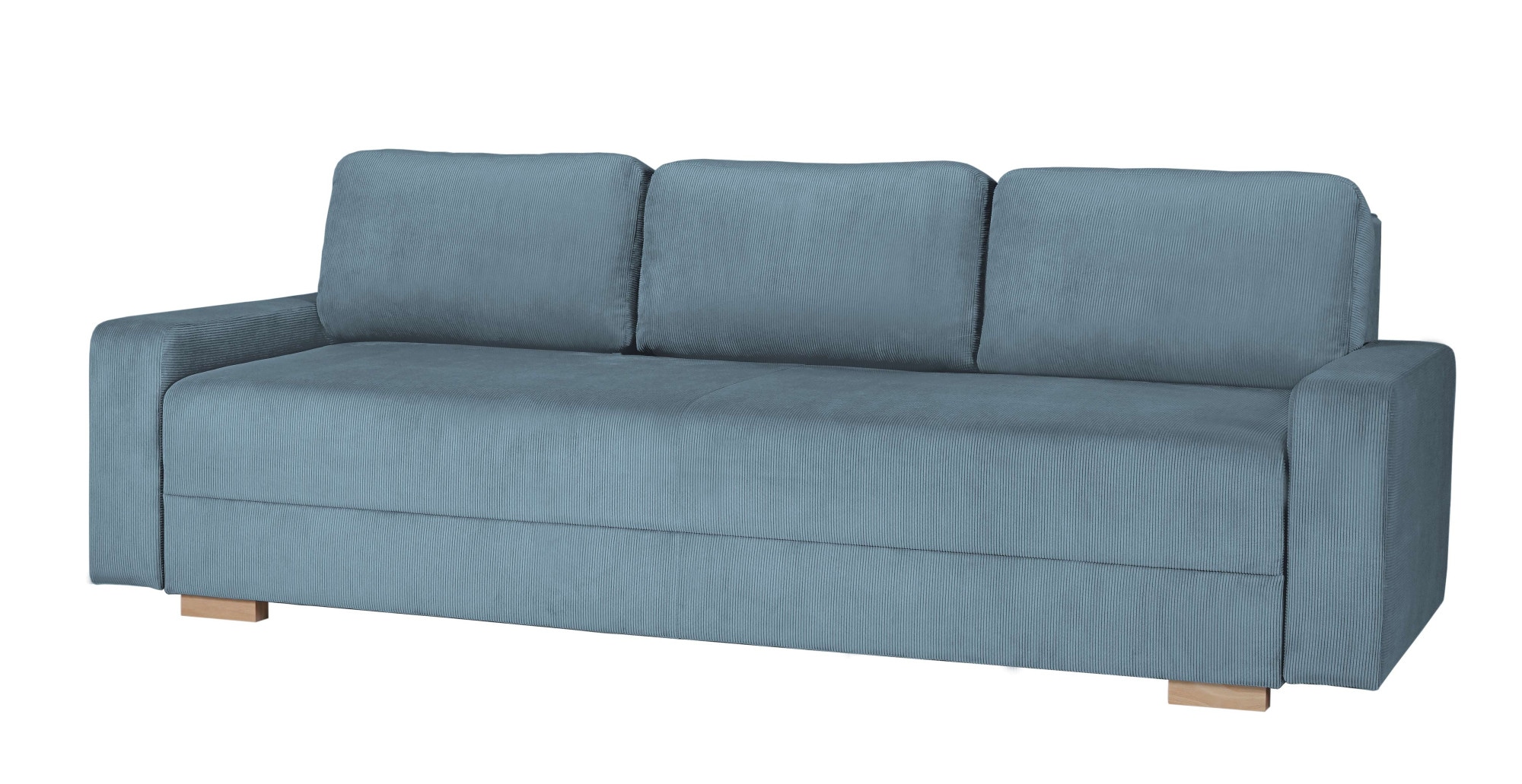 INOSIGN 3-Sitzer »SHERIDIAN Schlafsofa mit Bettkasten, in Feincord & Velvet«, mit Wellenunterfederung, moderne Bezüge, B/H/T 225/94/80